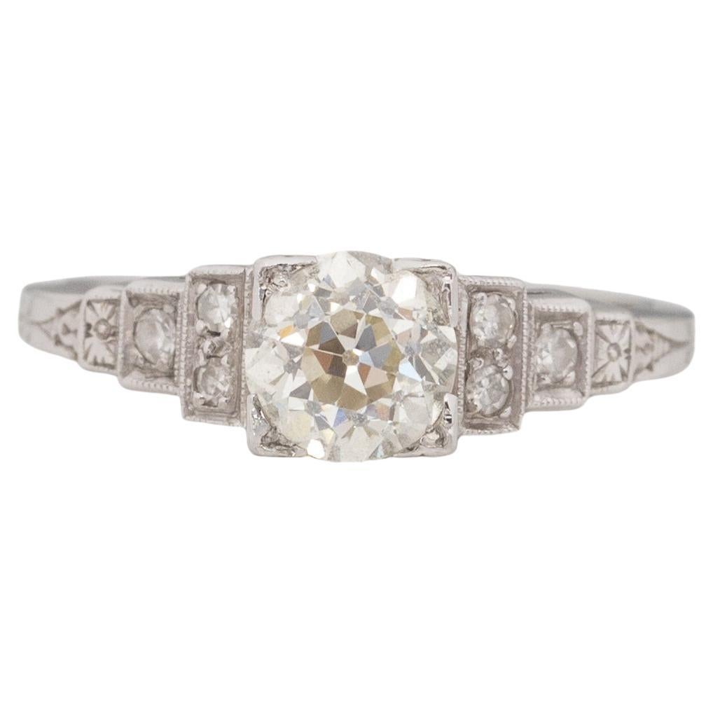 .90 Carat Diamond Platinum Engagement Ring For Sale