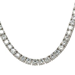 90-Carat Diamond Tennis Necklace  2 Carats Each  F-G-H Color  VS Clarity  A
