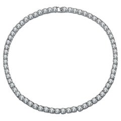90-Carat Diamond Tennis Necklace  2 Carats Each  F-G-H Color  VS Clarity  A