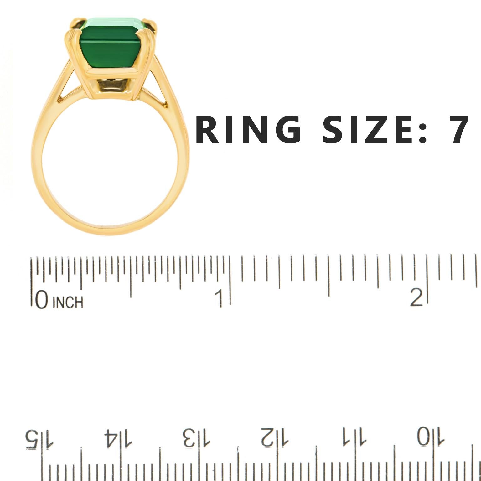 Women's or Men's 9.0 Carat Green Tourmaline Ring