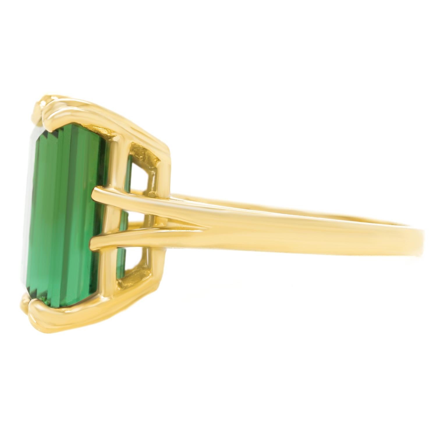 9.0 Carat Green Tourmaline Ring 1