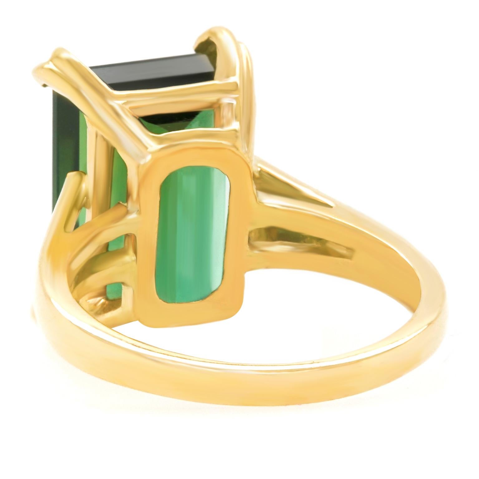9.0 Carat Green Tourmaline Ring 2