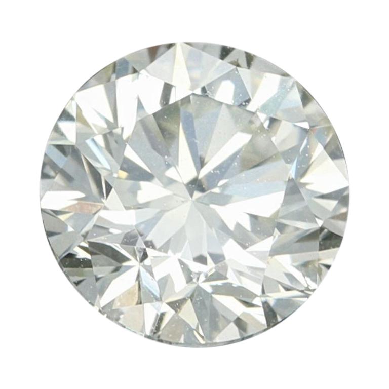 .90 Carat Loose Diamond, Round Brilliant Cut GIA Graded SI1 N Solitaire