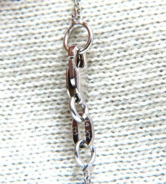 .90 Carat Natural Sapphire Diamonds Double Loop Link Necklace 14 Karat*
