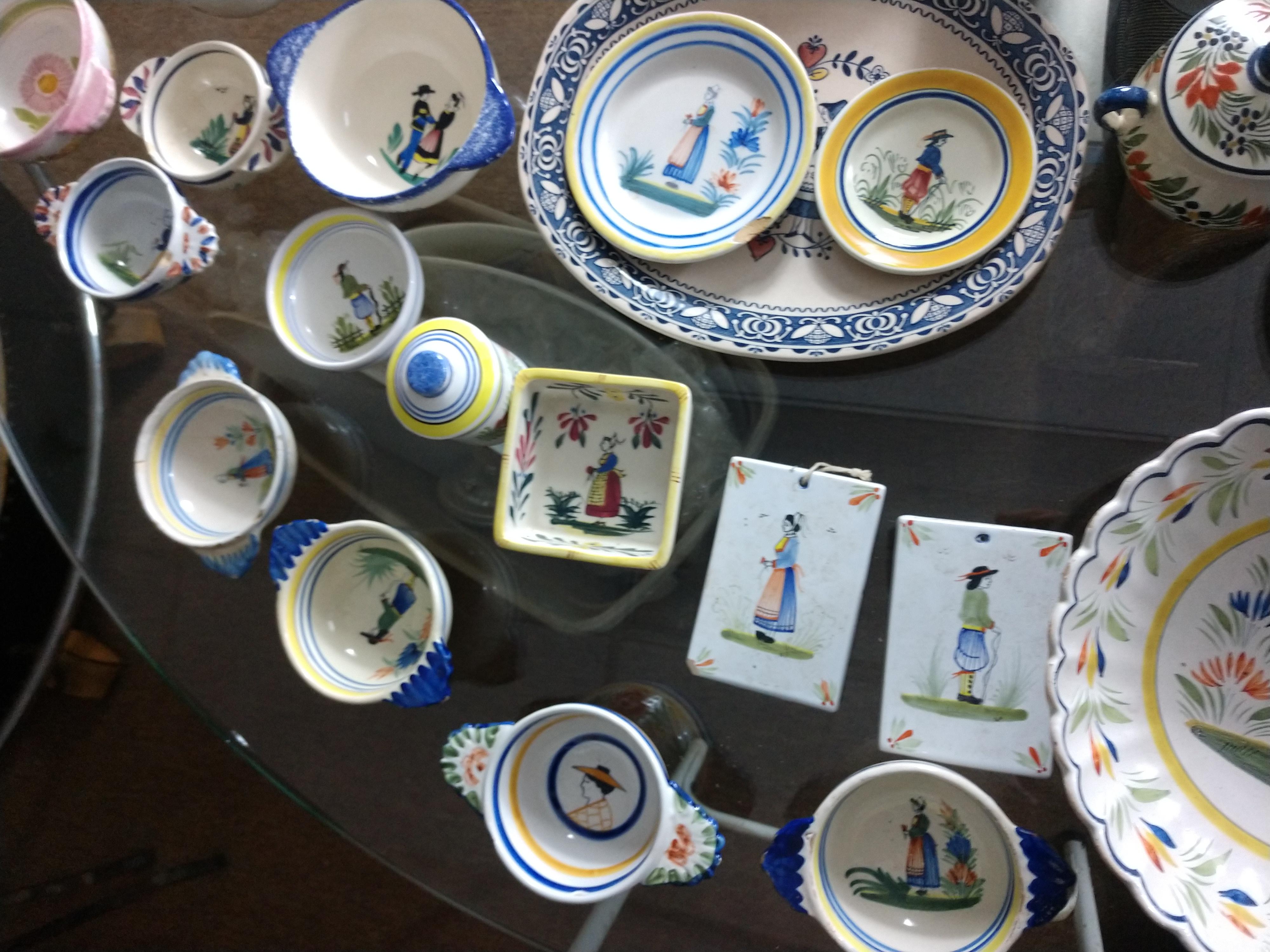 90+ Collection of Quimper Faience Antique to 20th Century 8