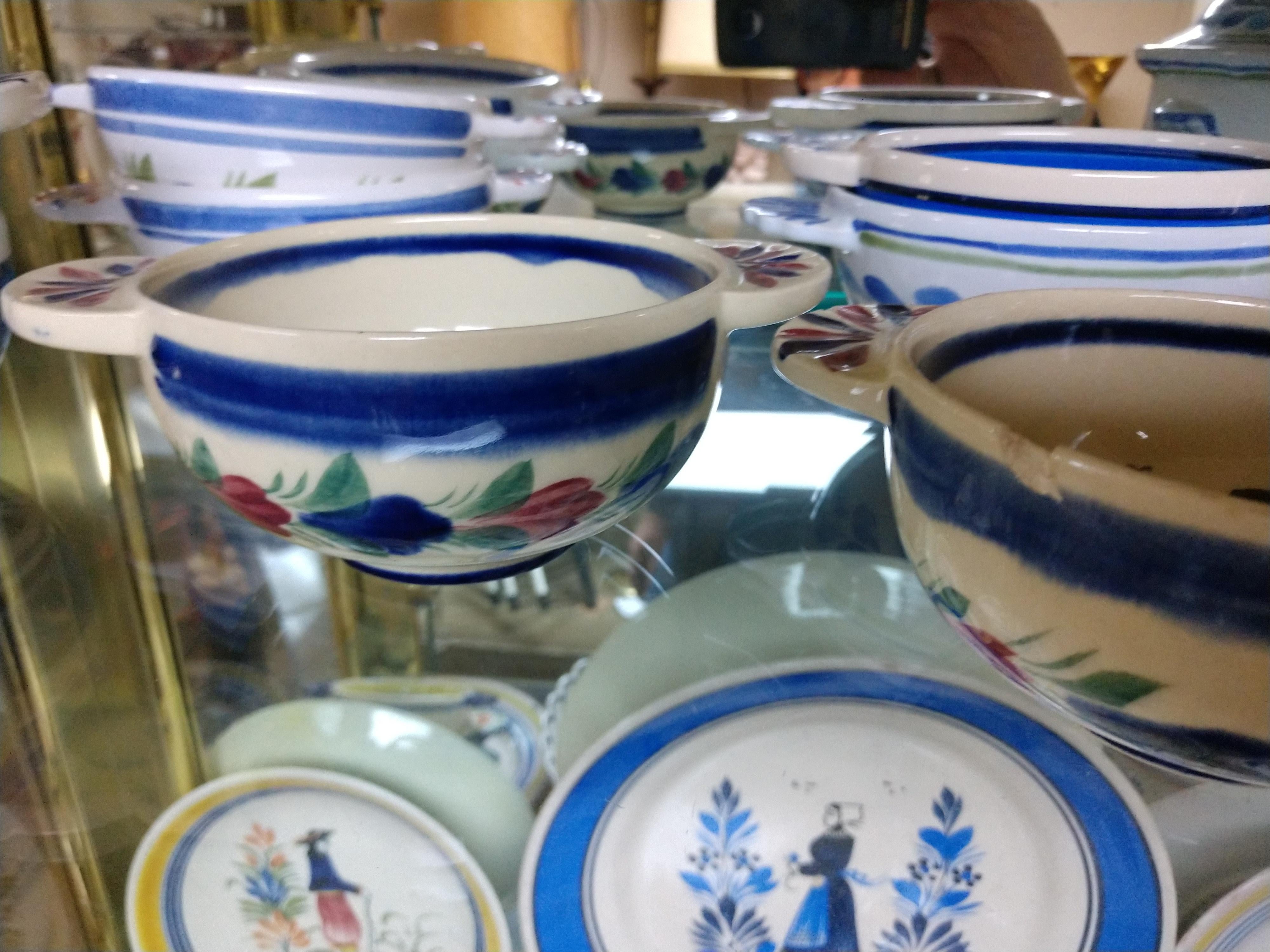French Provincial 90+ Collection of Quimper Faience Antique to 20th Century