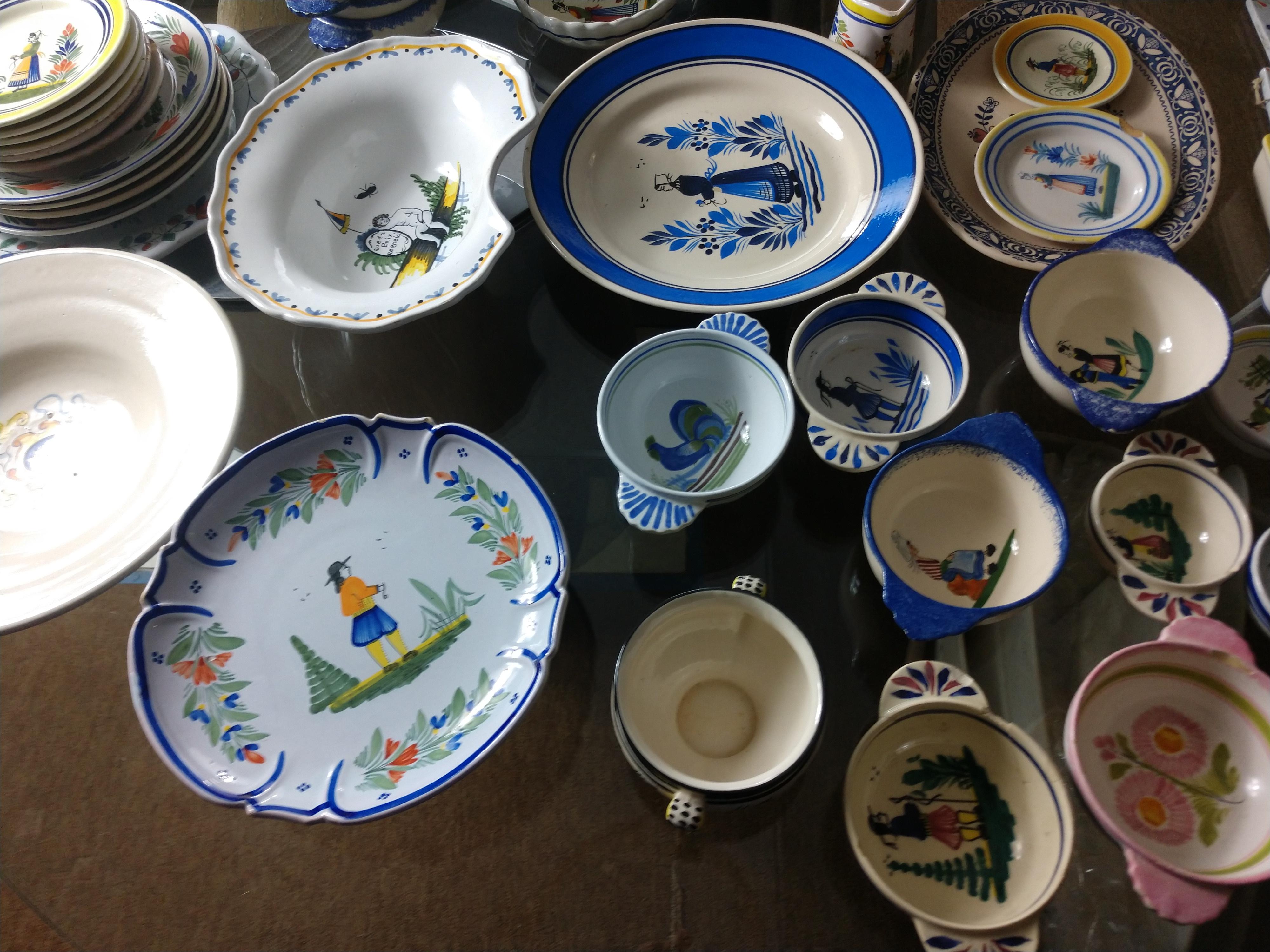 90+ Collection of Quimper Faience Antique to 20th Century 1