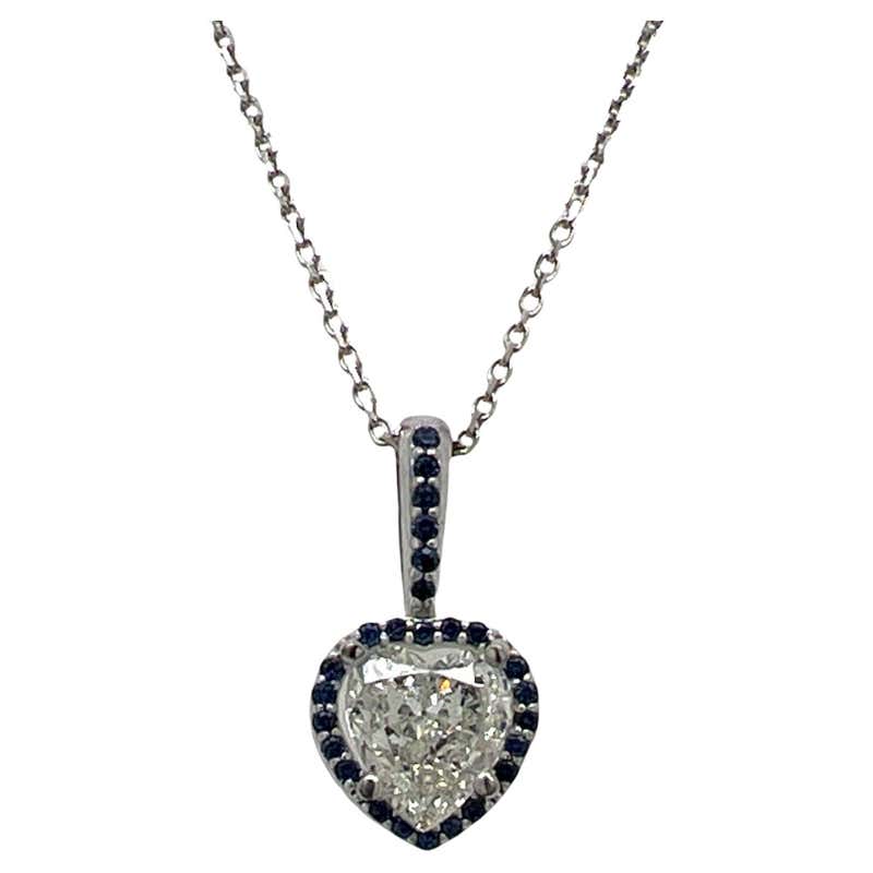 Diamond Starburst Cultured Pearl White Gold Pendant Necklace For Sale ...
