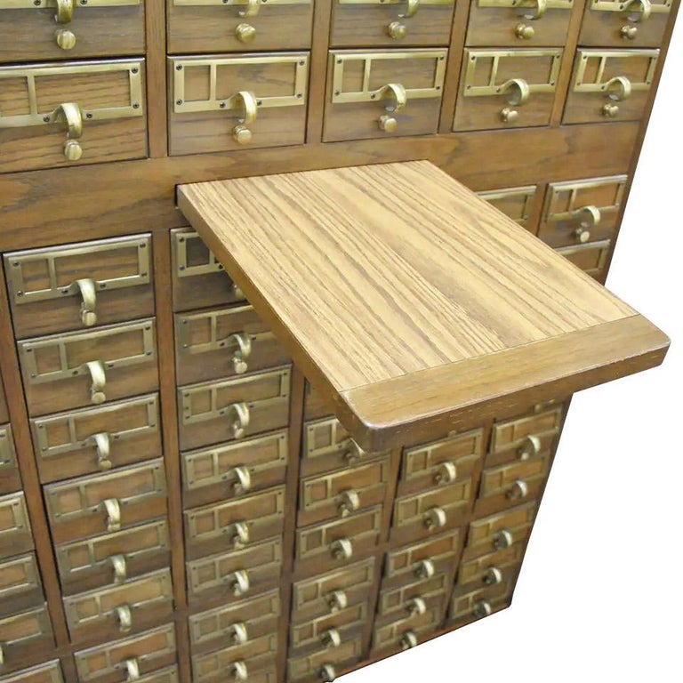 90 Drawer Vintage Library Card Catalogue For Sale at 1stDibs