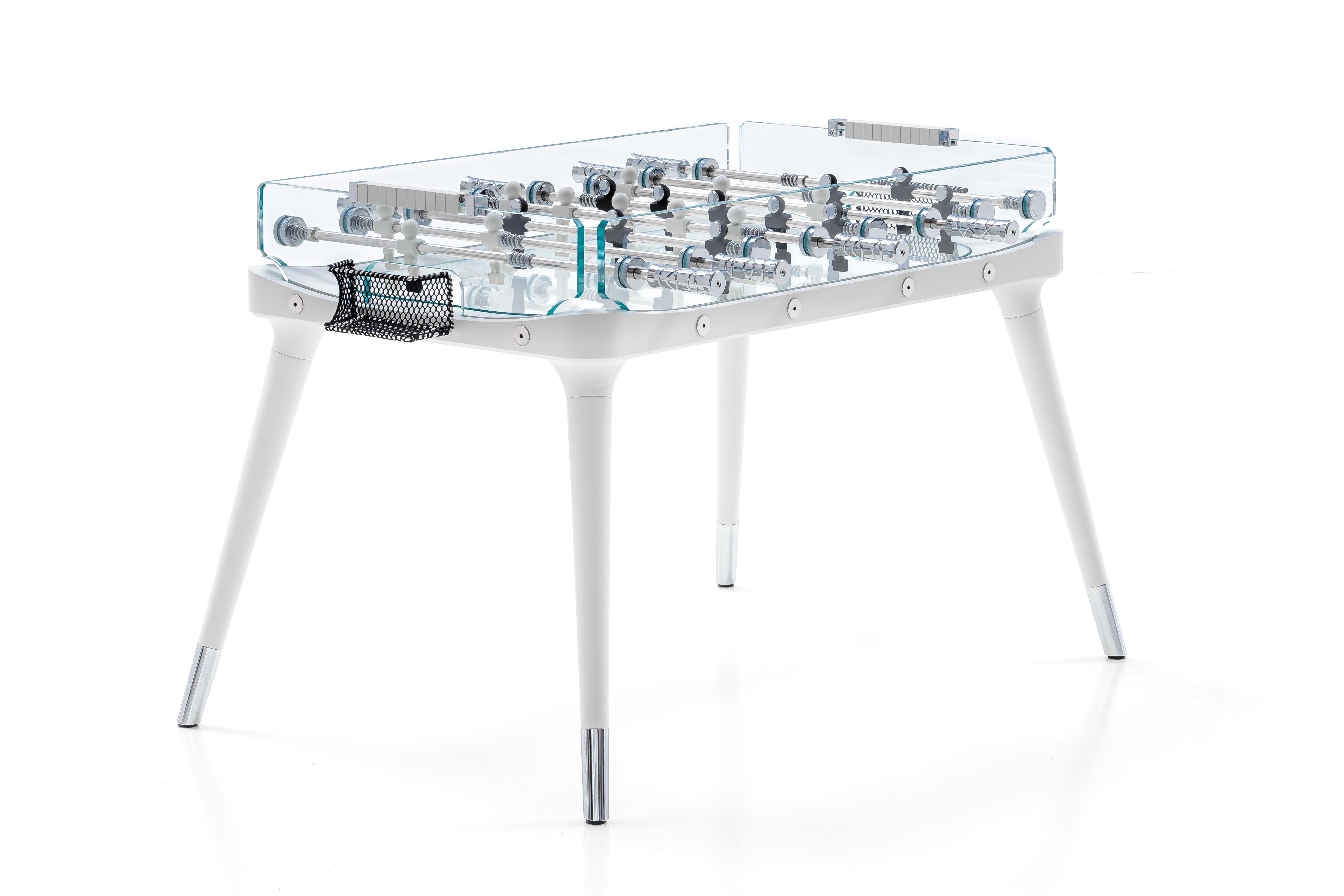 foosball table with glass top