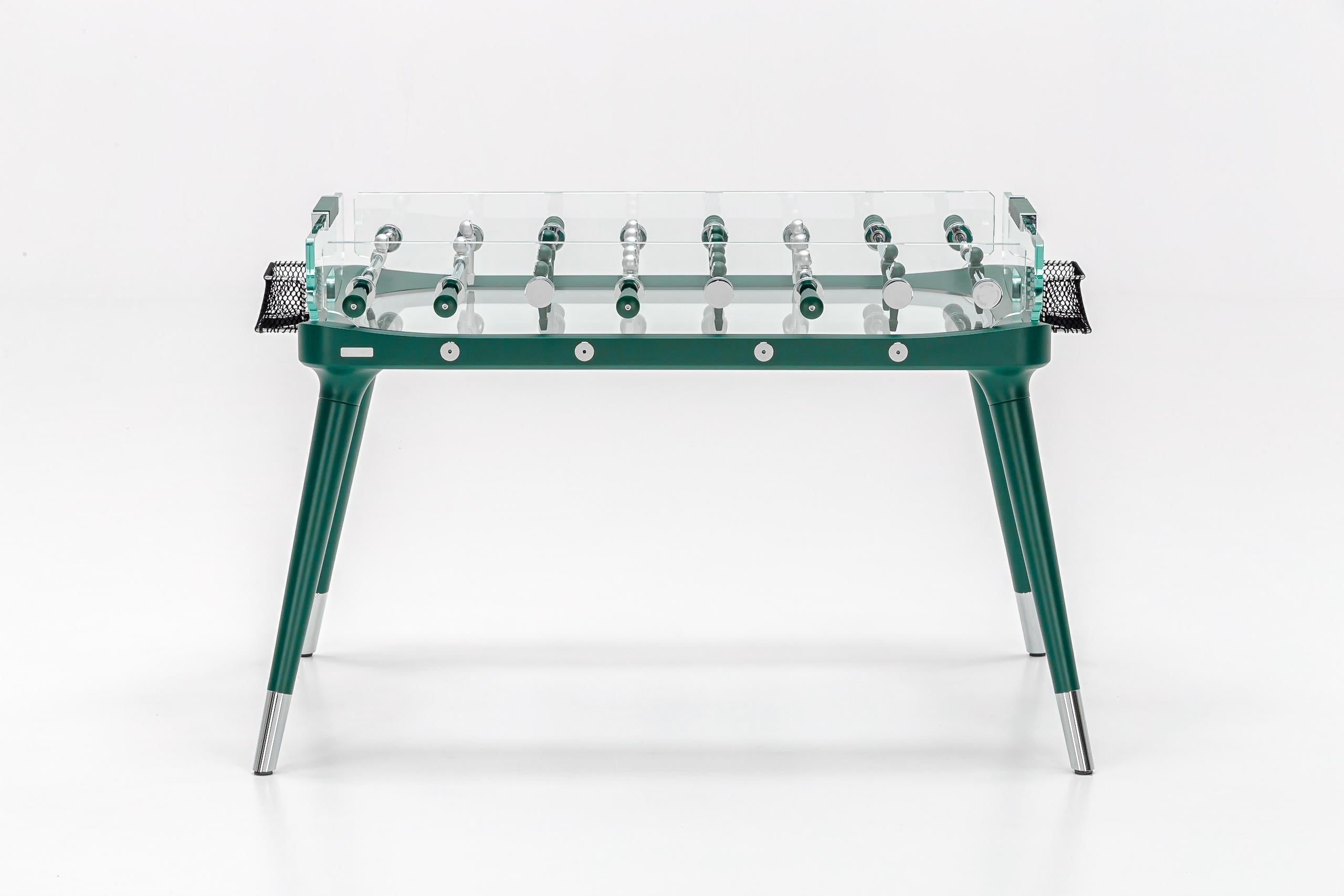 Italian 90° Minuto Foosball Table by Teckell in Matte Forest Green