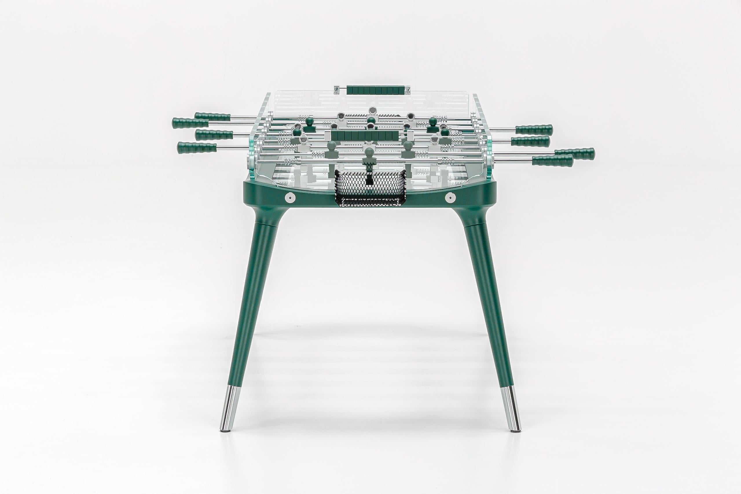 90° Minuto Foosball Table by Teckell in Matte Forest Green In New Condition In Brooklyn, NY