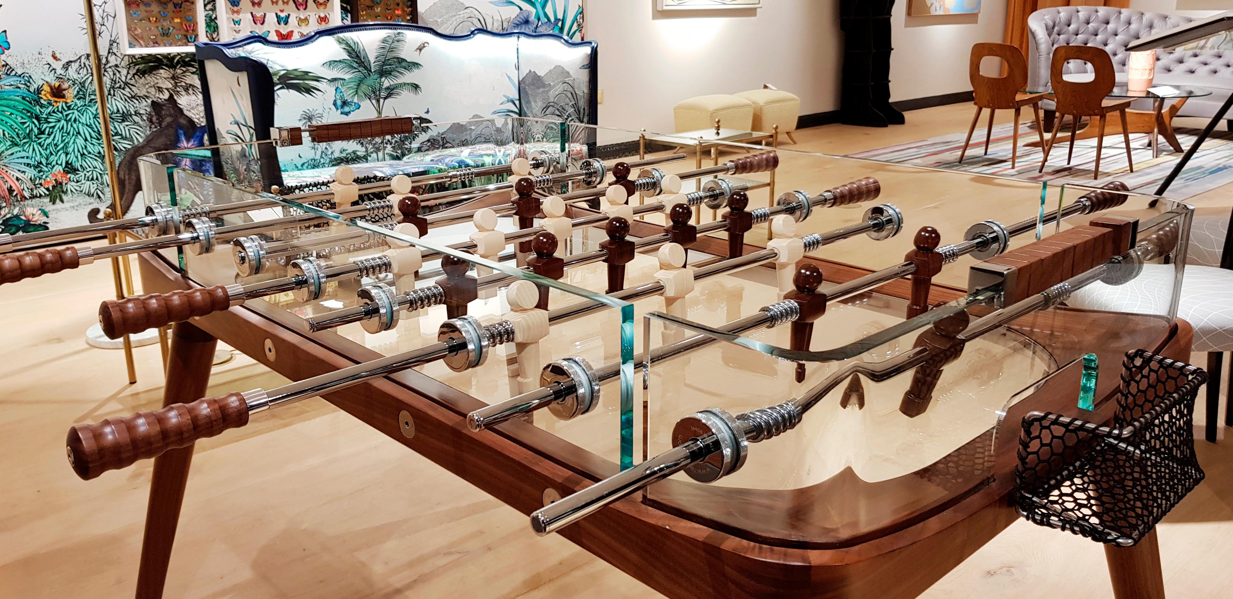 Biliardino Minuto 90° di Teckell in noce in vendita 7