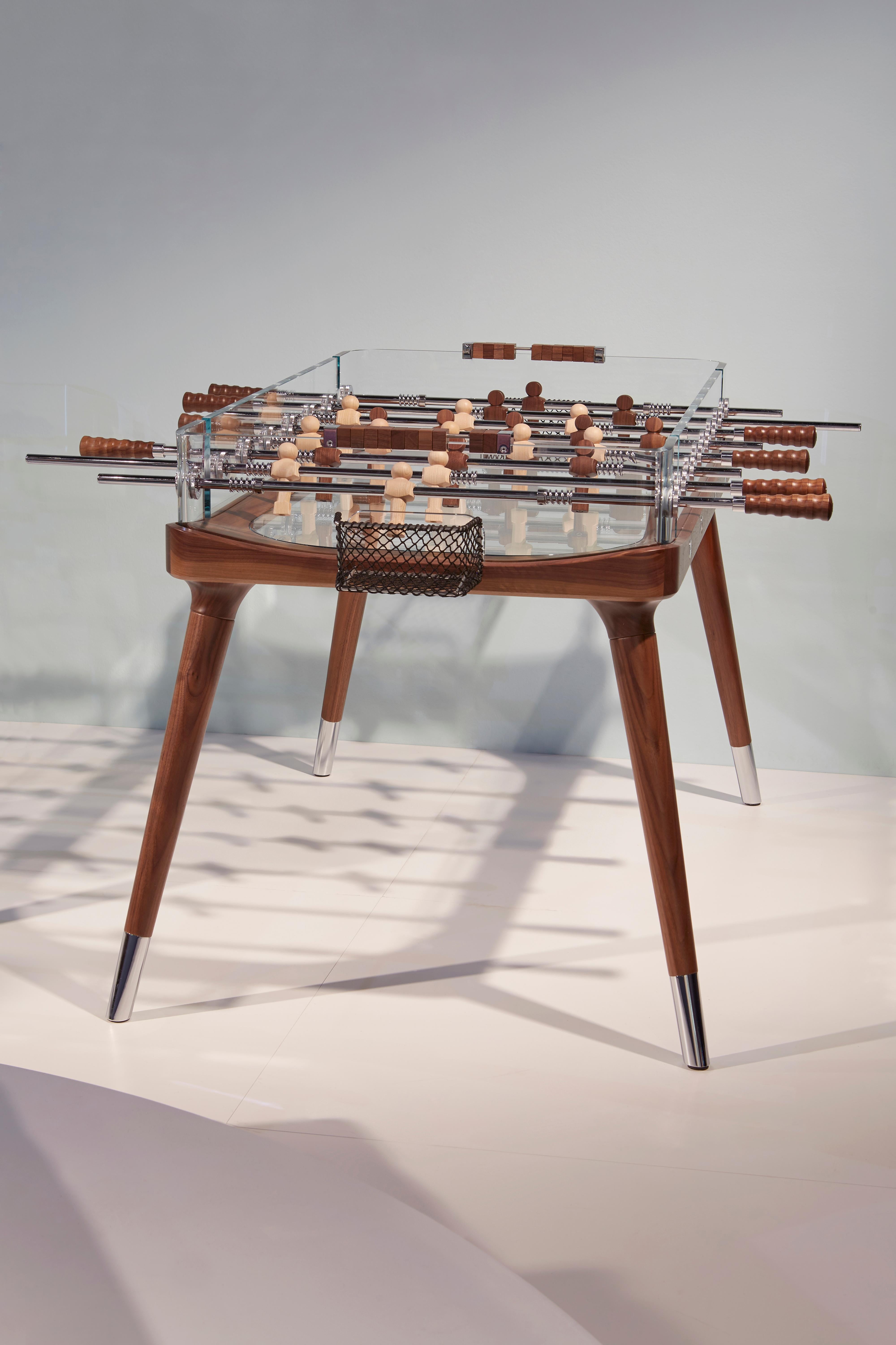 Biliardino Minuto 90° di Teckell in noce in vendita 8