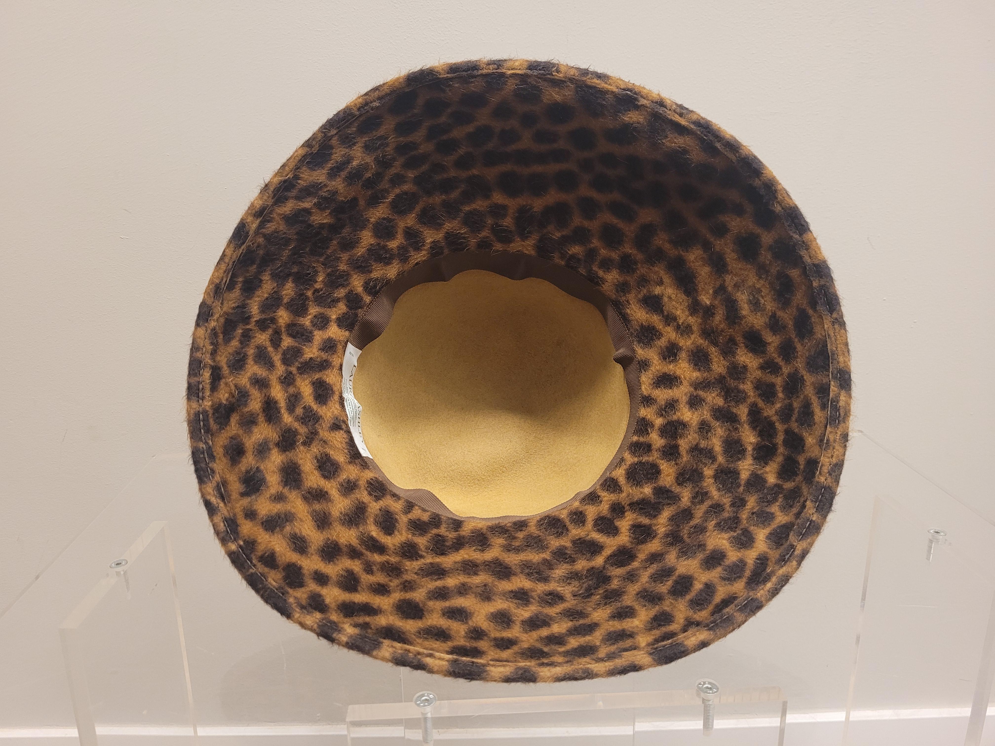90 s Laura Ashley Leopard Pamela Hat  For Sale 9