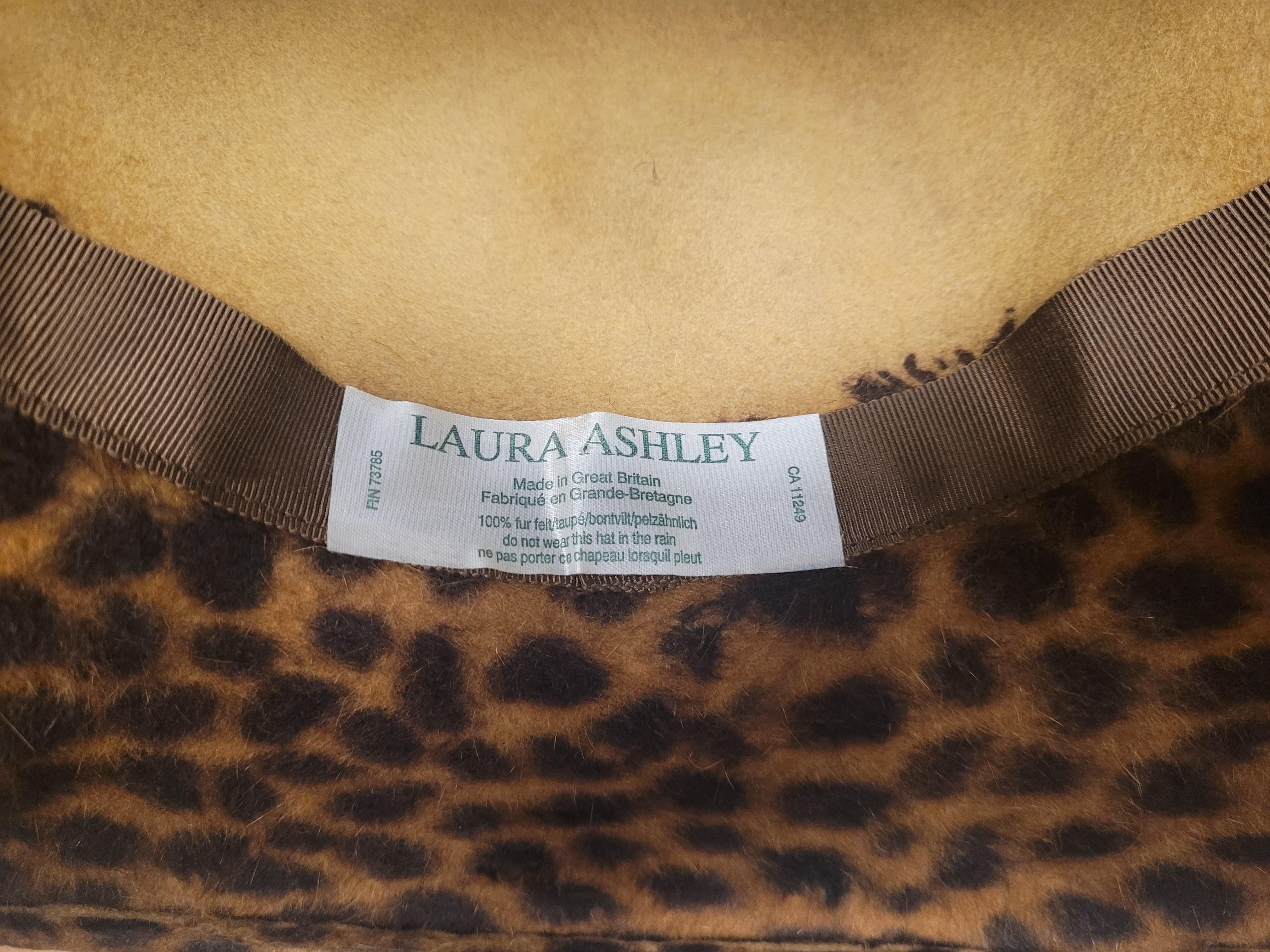 90 s Laura Ashley Leopard Pamela Hat  For Sale 10