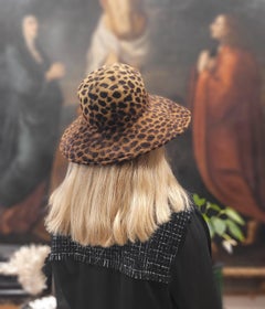 90 s Laura Ashley Leopard Pamela Hat