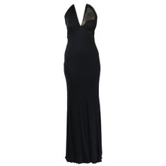 90-s VINTAGE GIANNI VERSACE COUTURE BLACK EMBELLISHED GOWN 