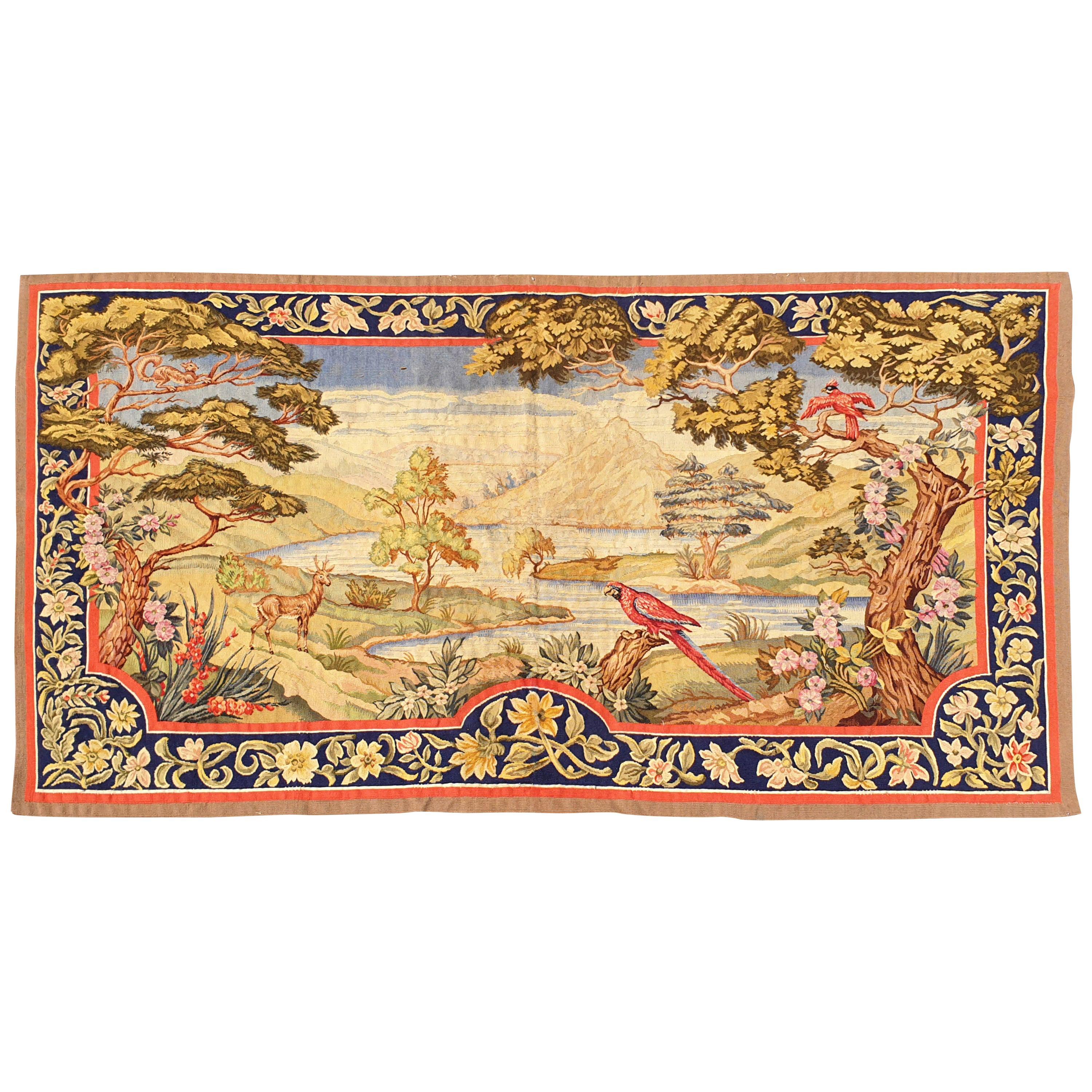 884 Tapestry Aubusson of the 19th Century For Sale at 1stDibs