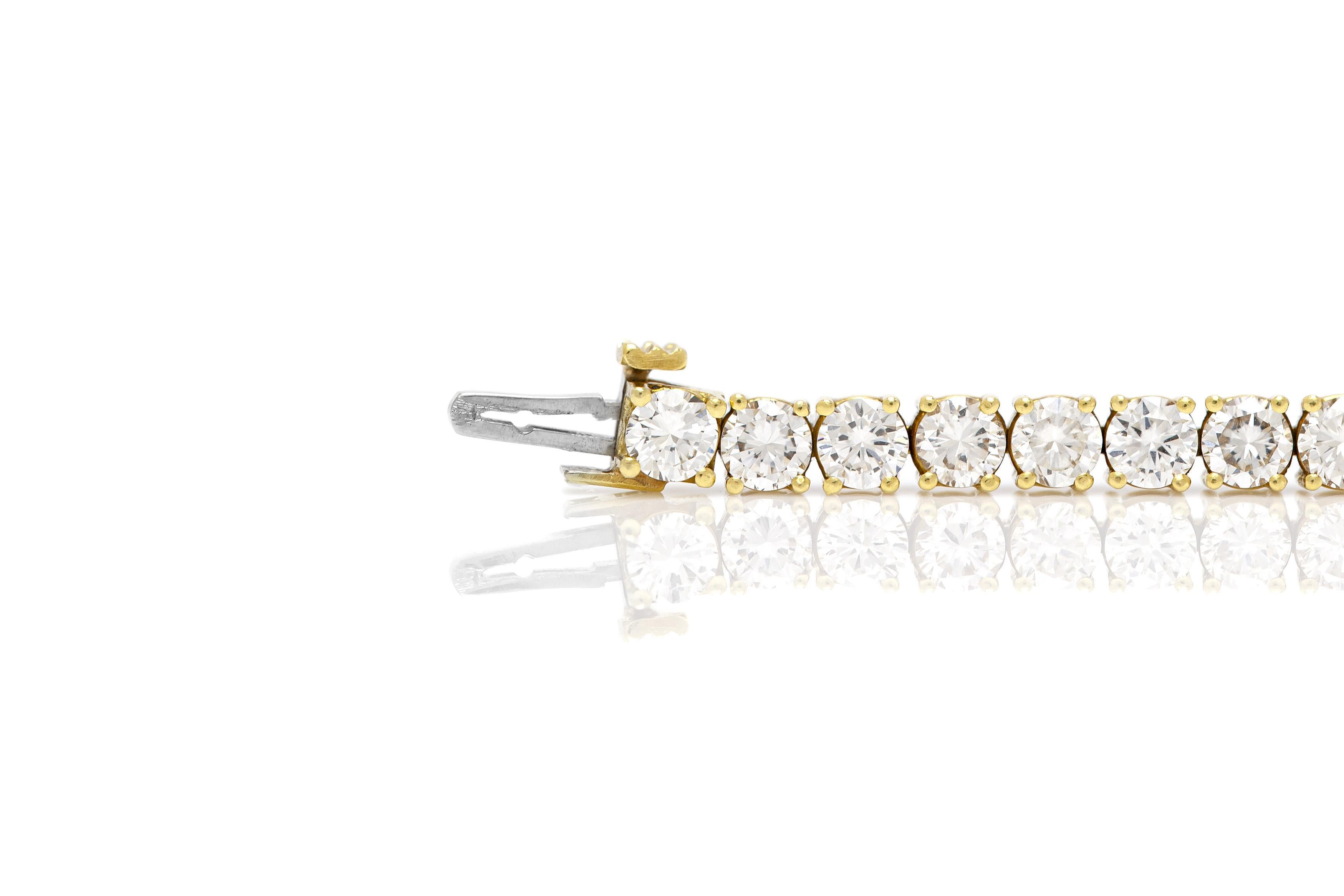 Bracelet tennis avec diamants de 9.00 carats Bon état - En vente à New York, NY