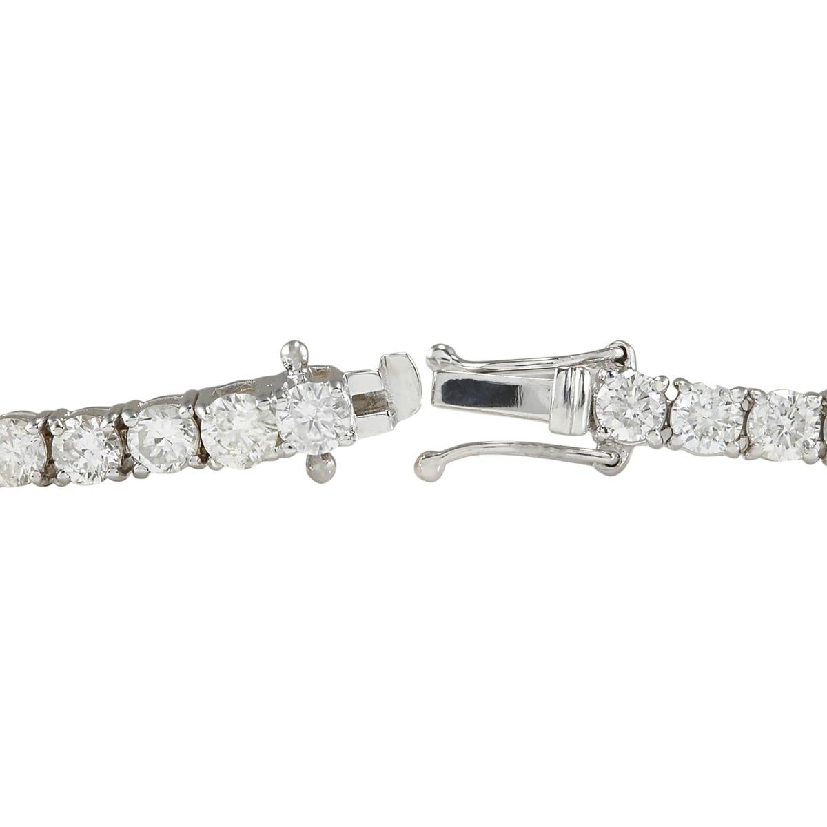 Bracelet en or blanc 14 carats avec diamant de 9,00 carats
Estampillé : Or blanc 14K
Poids total du bracelet : 13,2 grammes
Longueur du bracelet : 7.5 pouces
Largeur du bracelet : 3.80 mm
Poids du diamant : Le poids total des diamants naturels est