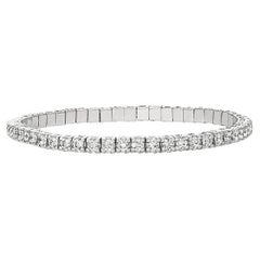 9.00 Karat natürliches Diamant- Stretch-Armband G-H SI 14K Weißgold