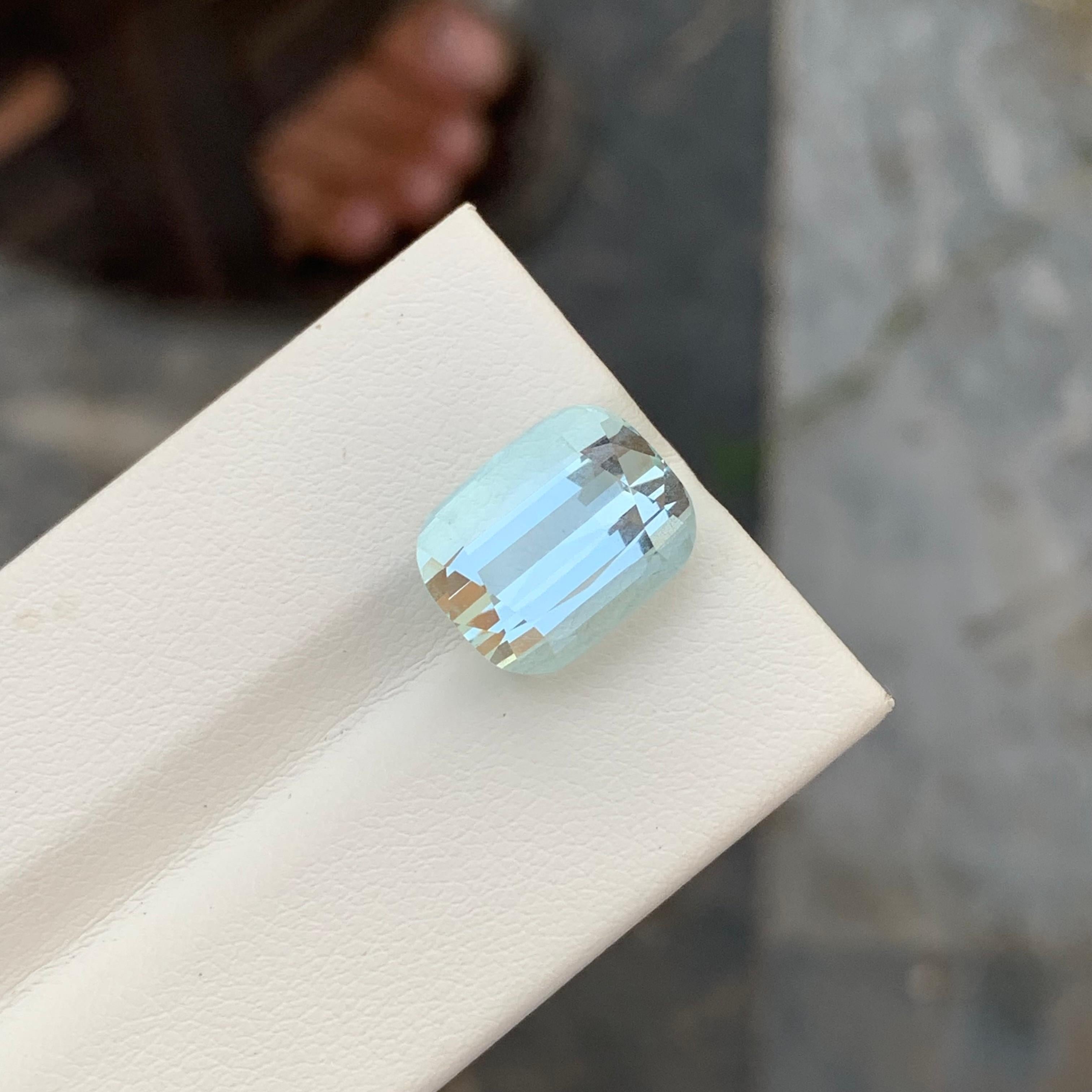 9.00 Karat natürlicher loser Aquamarin in Kissenform in Kissenform für die Schmuckherstellung im Zustand „Neu“ im Angebot in Peshawar, PK
