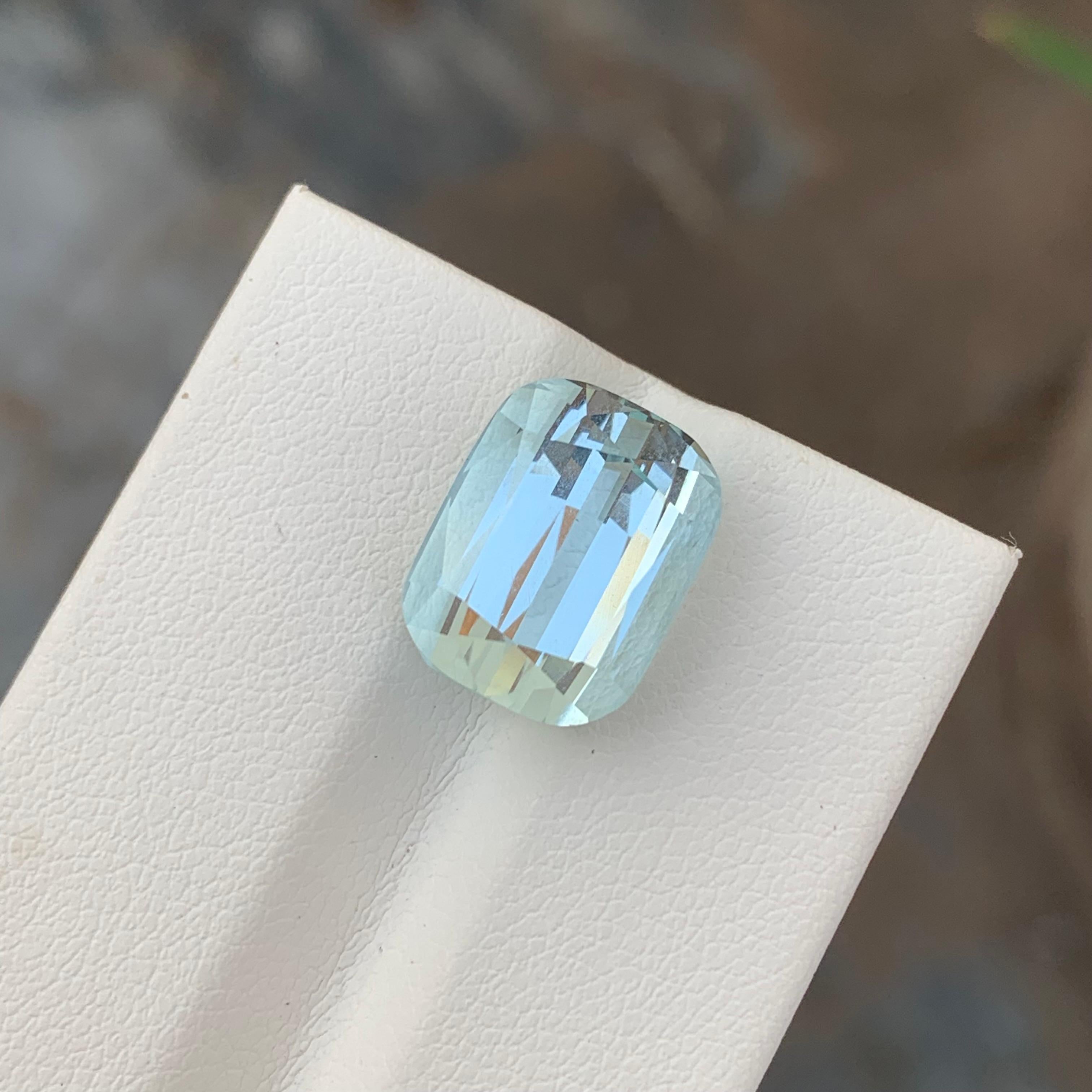 9.00 Karat natürlicher loser Aquamarin in Kissenform in Kissenform für die Schmuckherstellung im Angebot 2