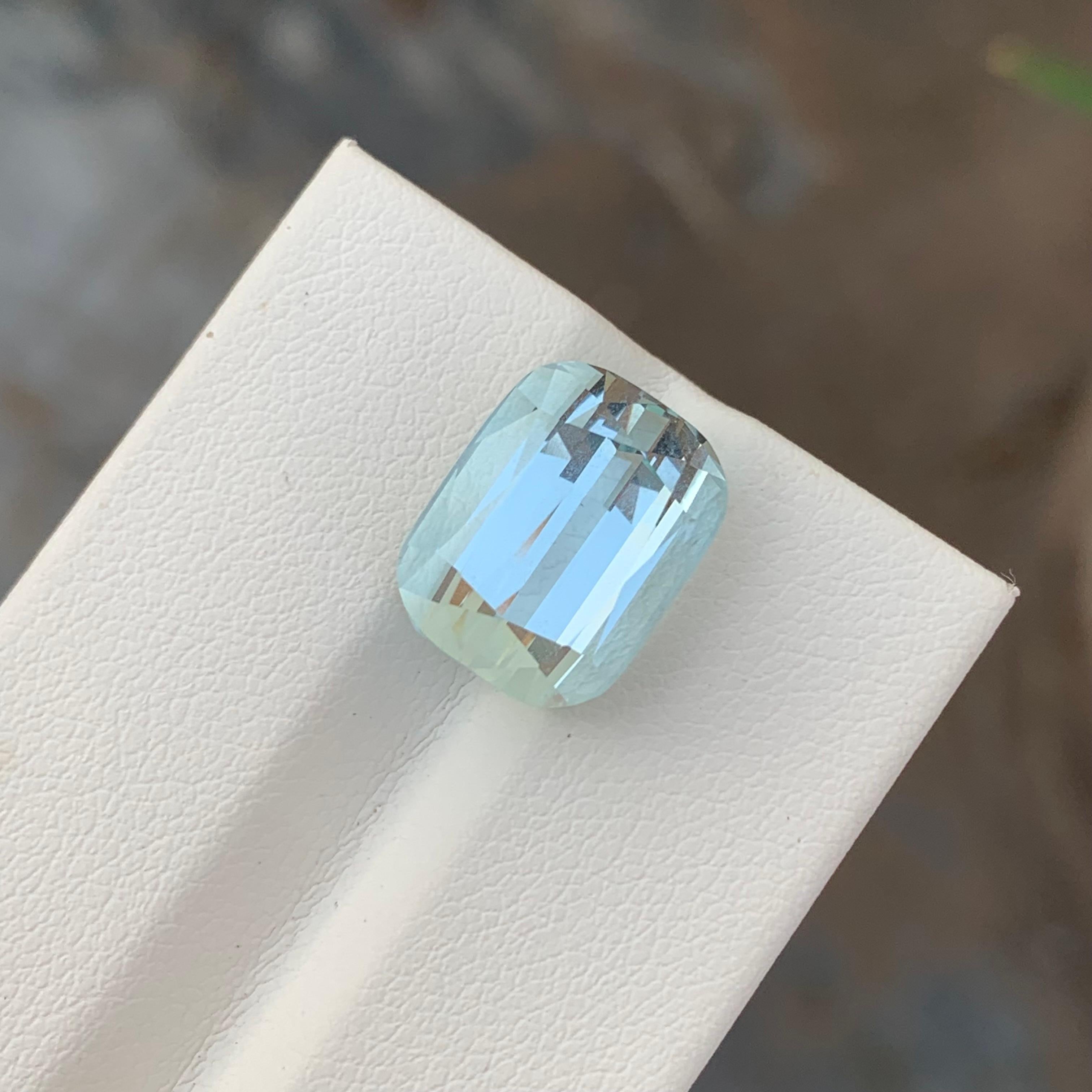 9.00 Karat natürlicher loser Aquamarin in Kissenform in Kissenform für die Schmuckherstellung im Angebot 3