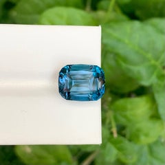 9.00 Carati Nature sciolti Topazio Blu di Londra Taglio Cuscino Gemma Africana