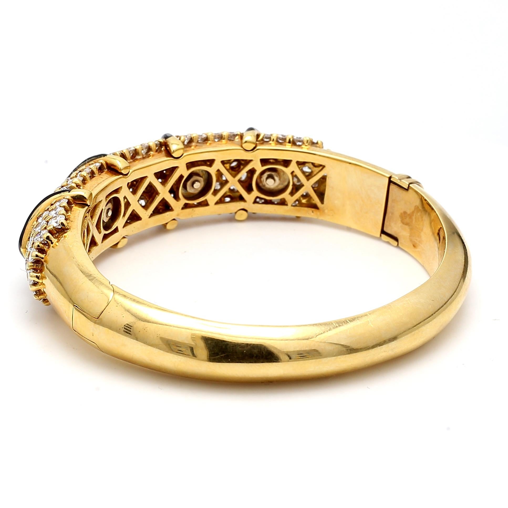 9,00 Carat Round Brilliante Diamond Bracciale in oro giallo 18 carati in vendita 1