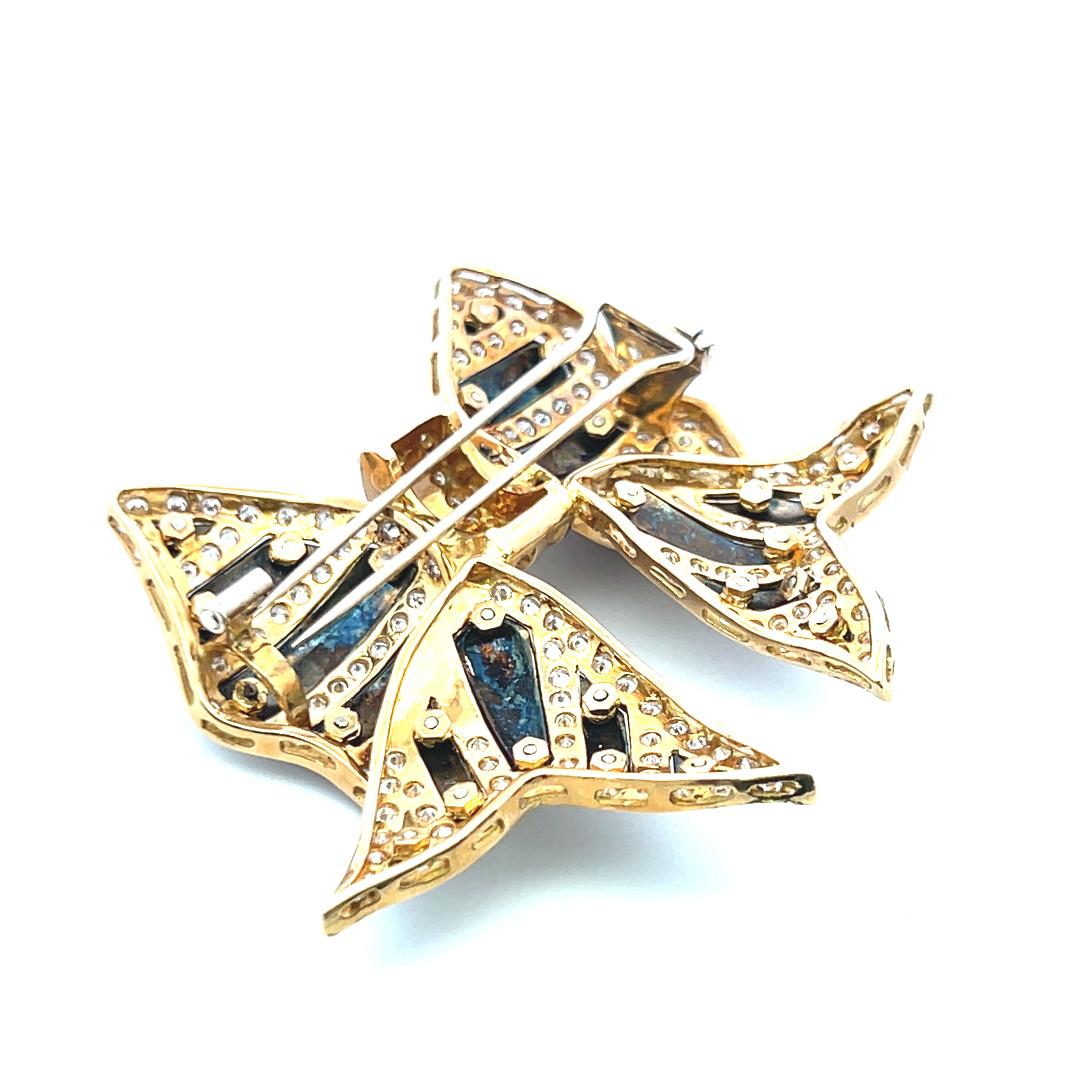 9.00 Carat Round Brilliant G VS Diamond 18K YG Clip On Earrings and Pin Brooch en vente 2