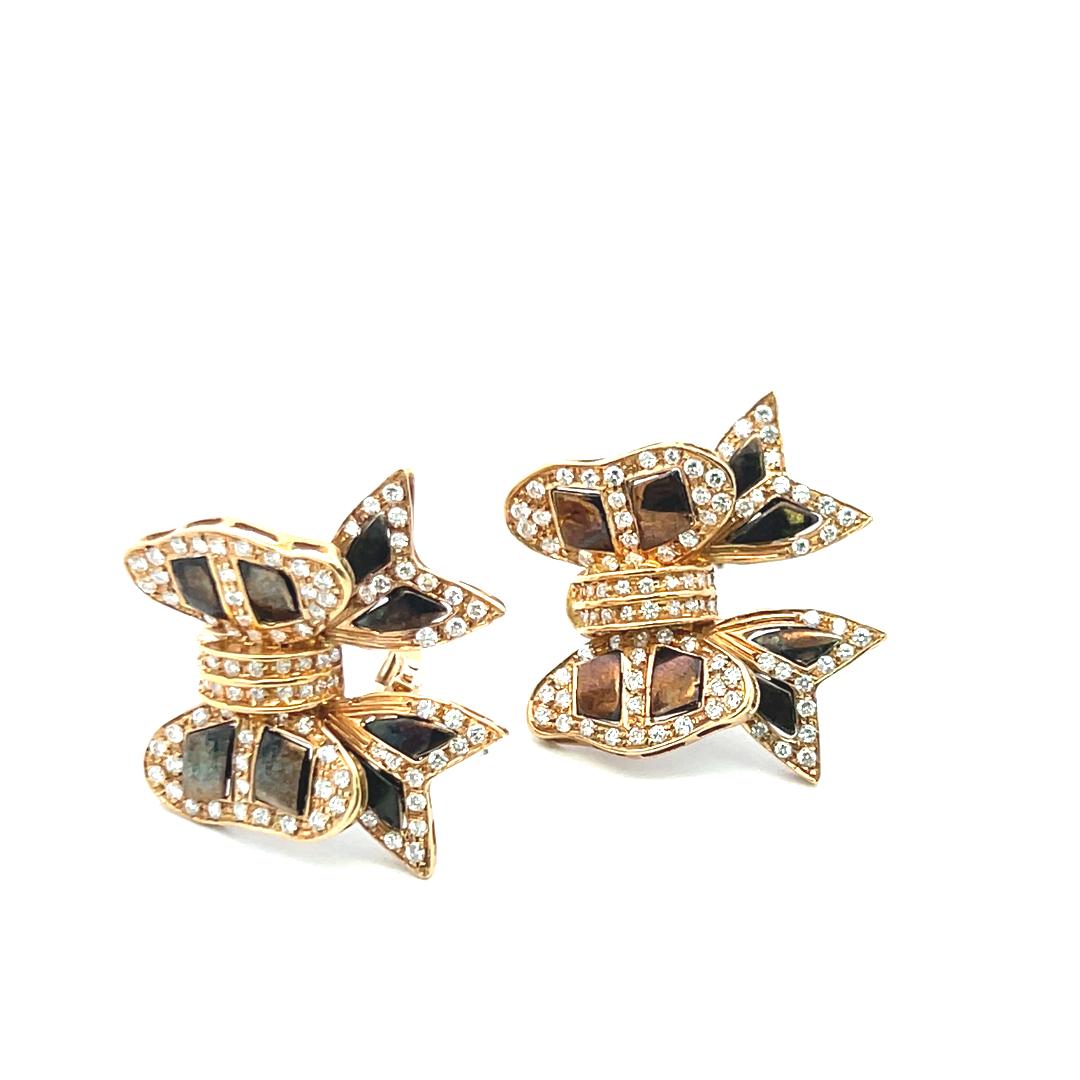 9.00 Carat Round Brilliant G VS Diamond 18K YG Clip On Earrings and Pin Brooch en vente 3