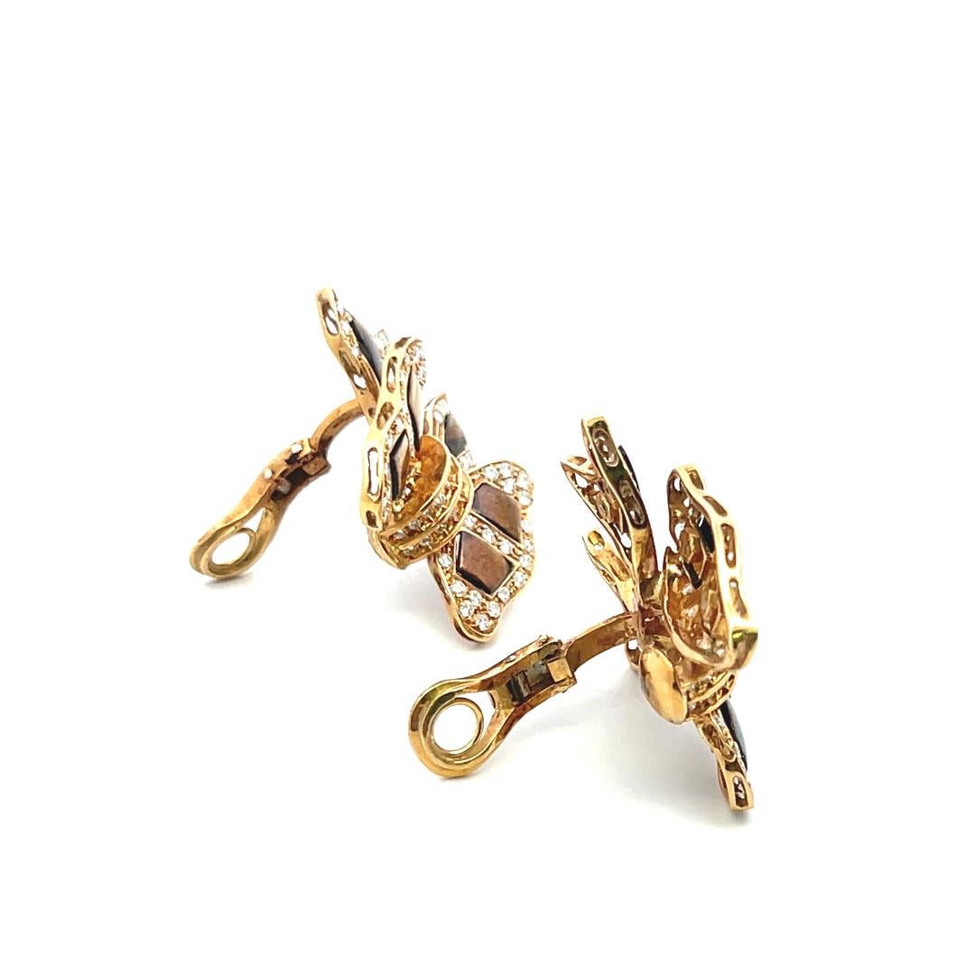 9.00 Carat Round Brilliant G VS Diamond 18K YG Clip On Earrings and Pin Brooch en vente 4