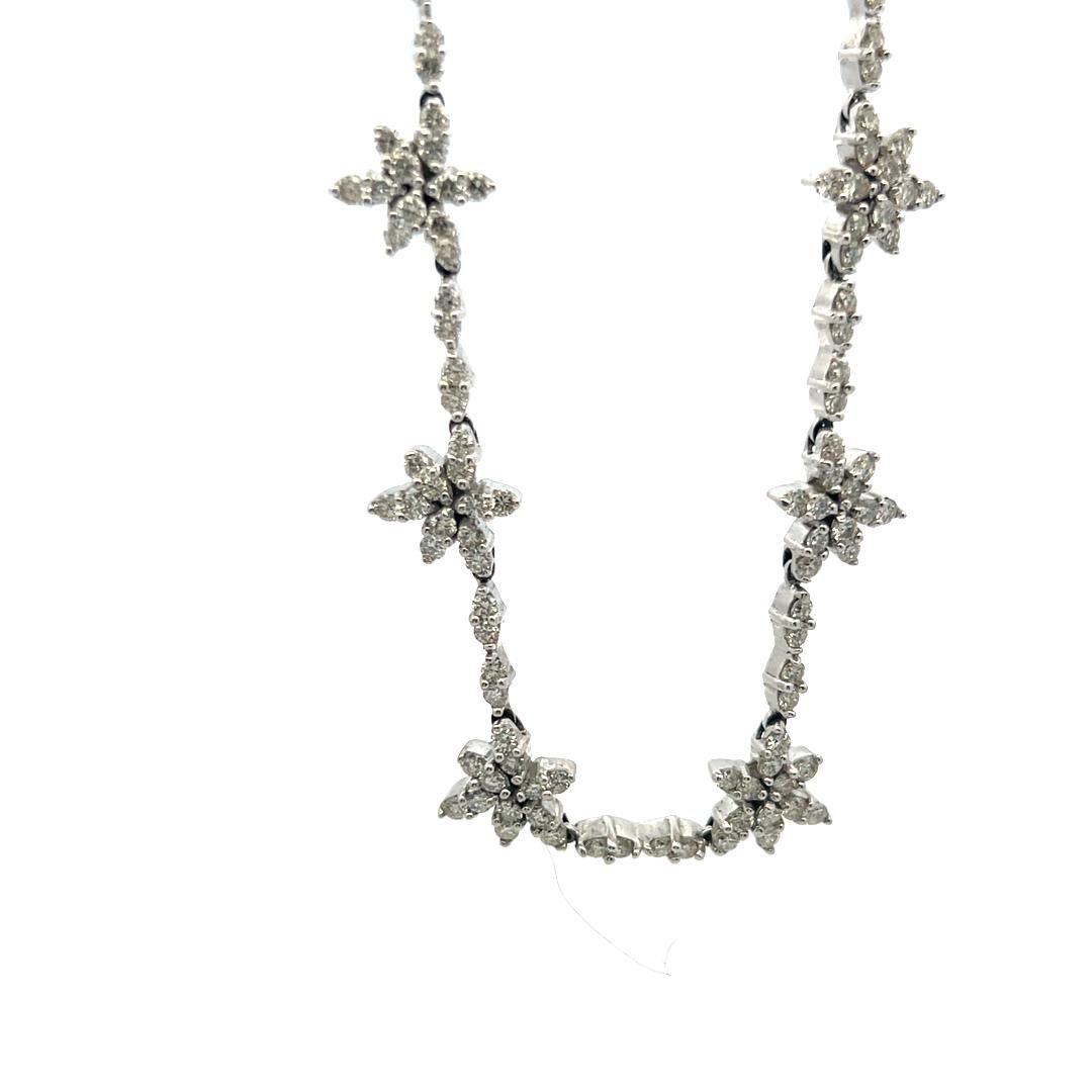 Collier station en or blanc 18 carats avec diamants ronds brillants H VS de 9,00 carats en vente 4