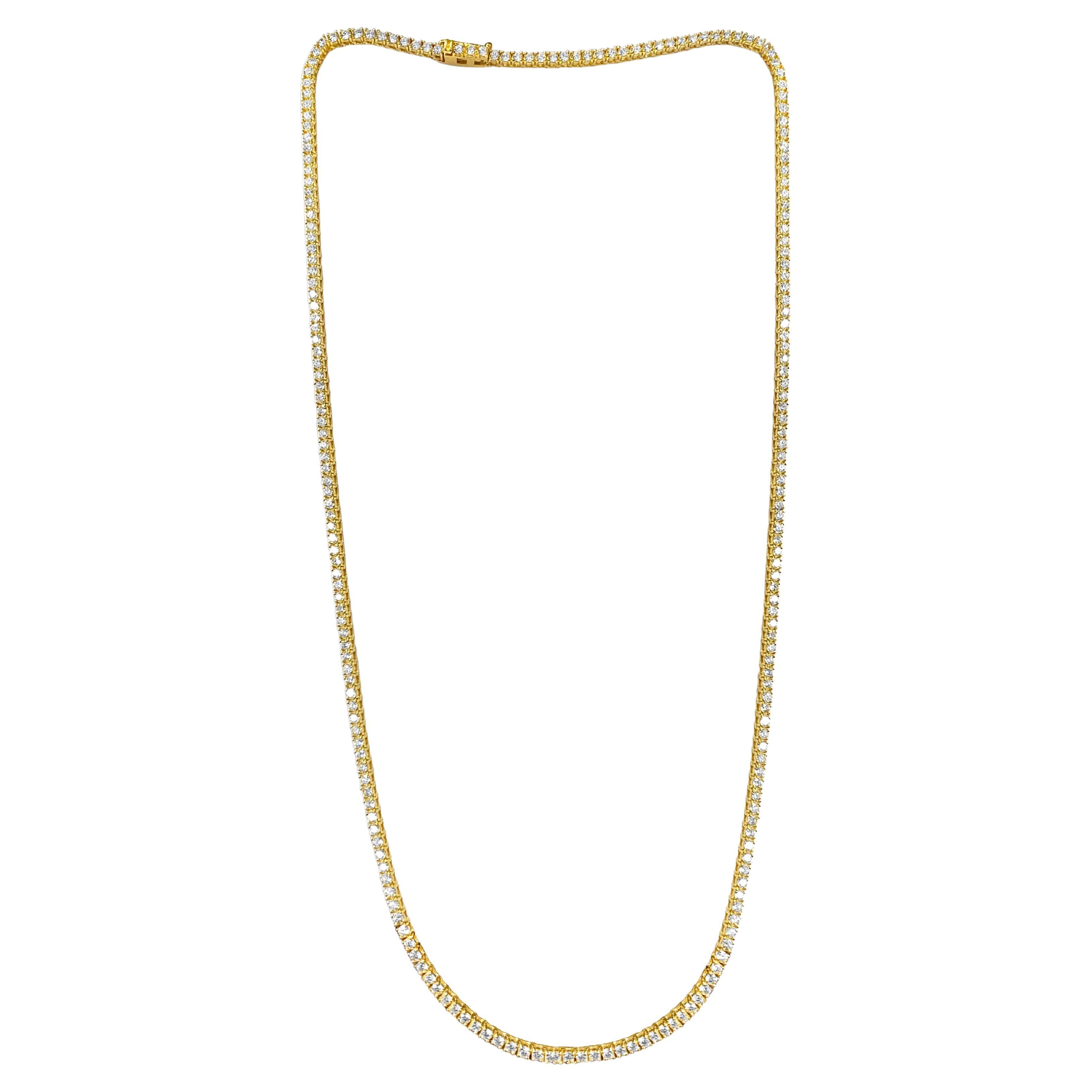9.00 Carat VVS Diamond Tennis Necklace 