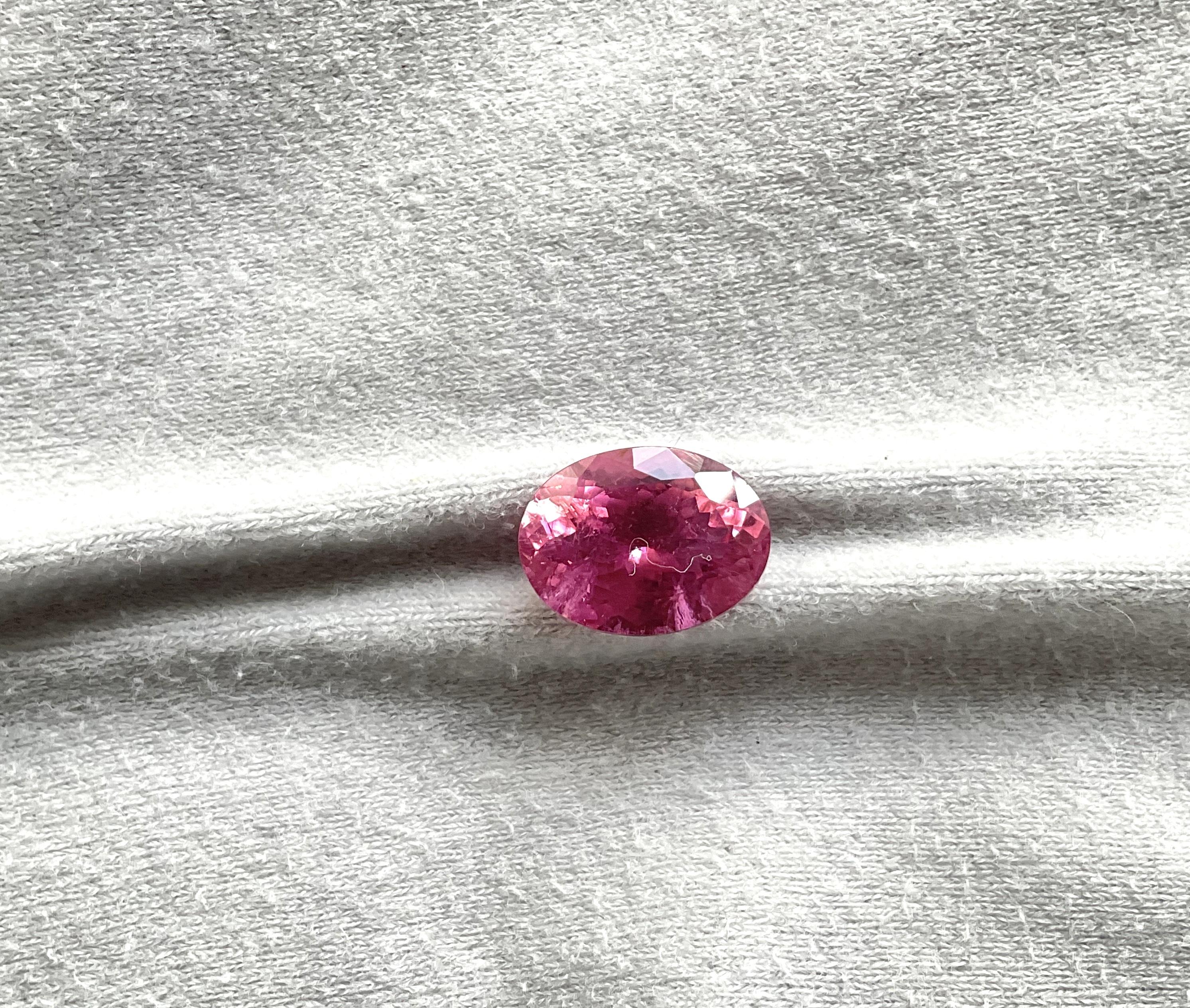 9.00 Carats Pink Tourmaline Oval Faceted Cut Stone Natural Gemstone In New Condition For Sale In Jaipur, RJ