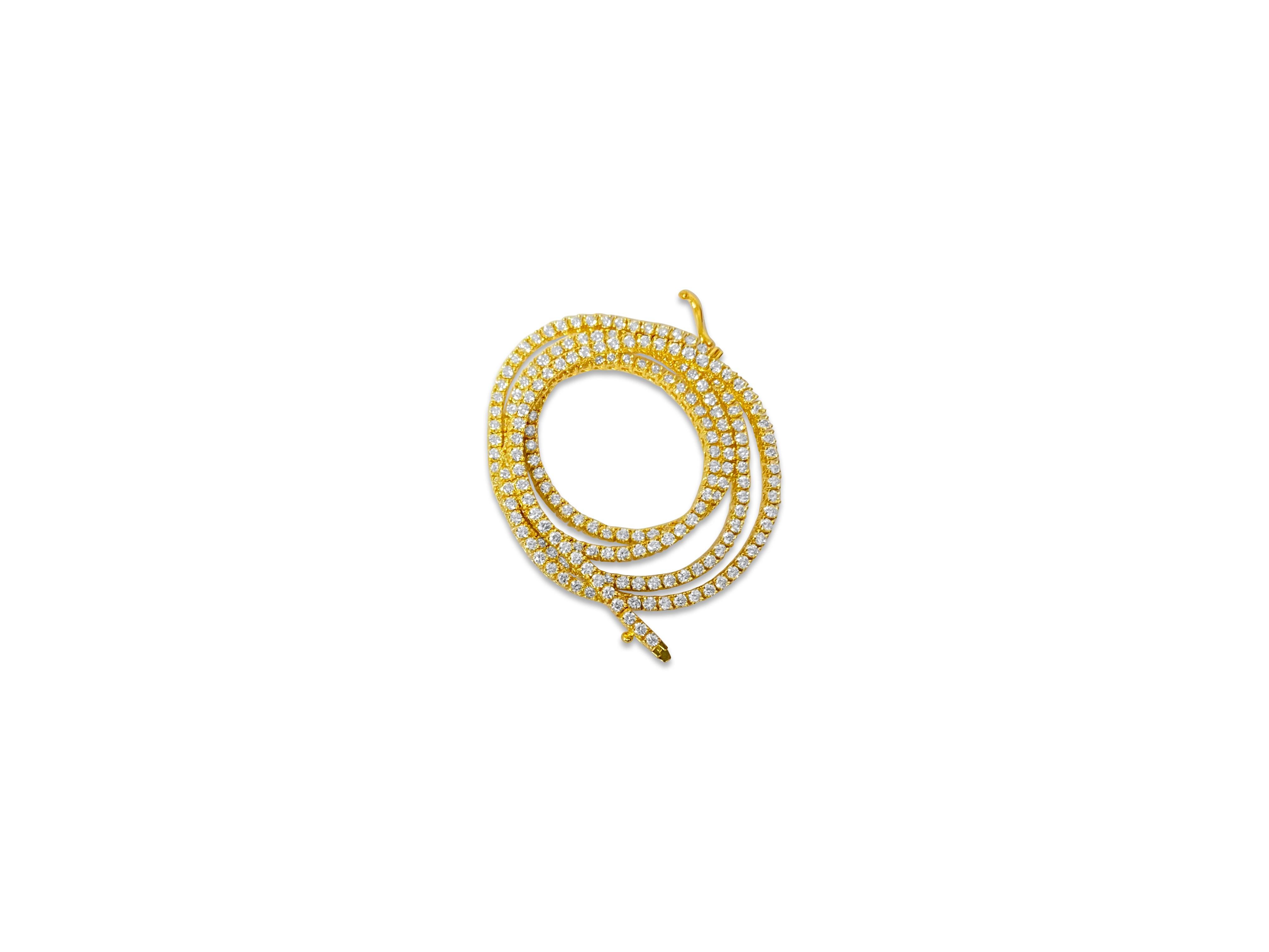 9.00 CT VVS Diamant-Tennis-Halskette Unisex im Angebot 3