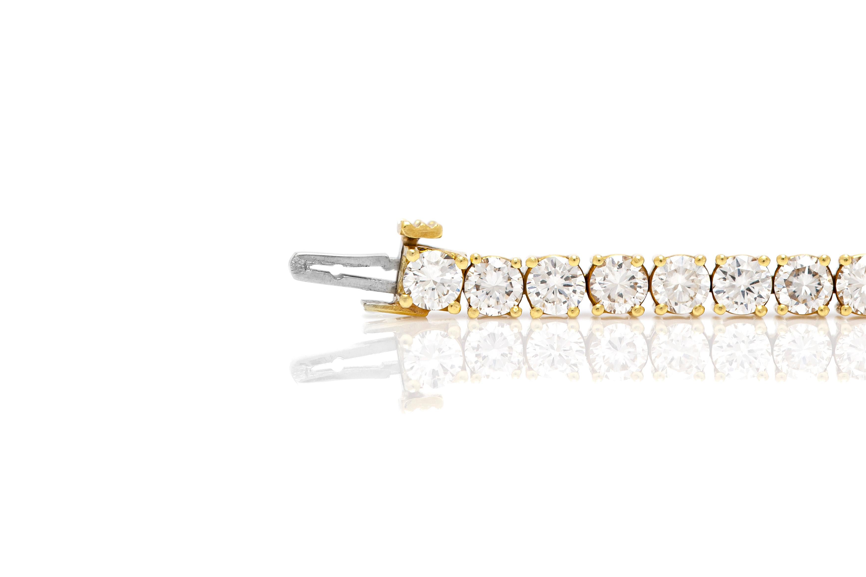 Bracelet tennis avec diamants de 9,50 carats Bon état - En vente à New York, NY