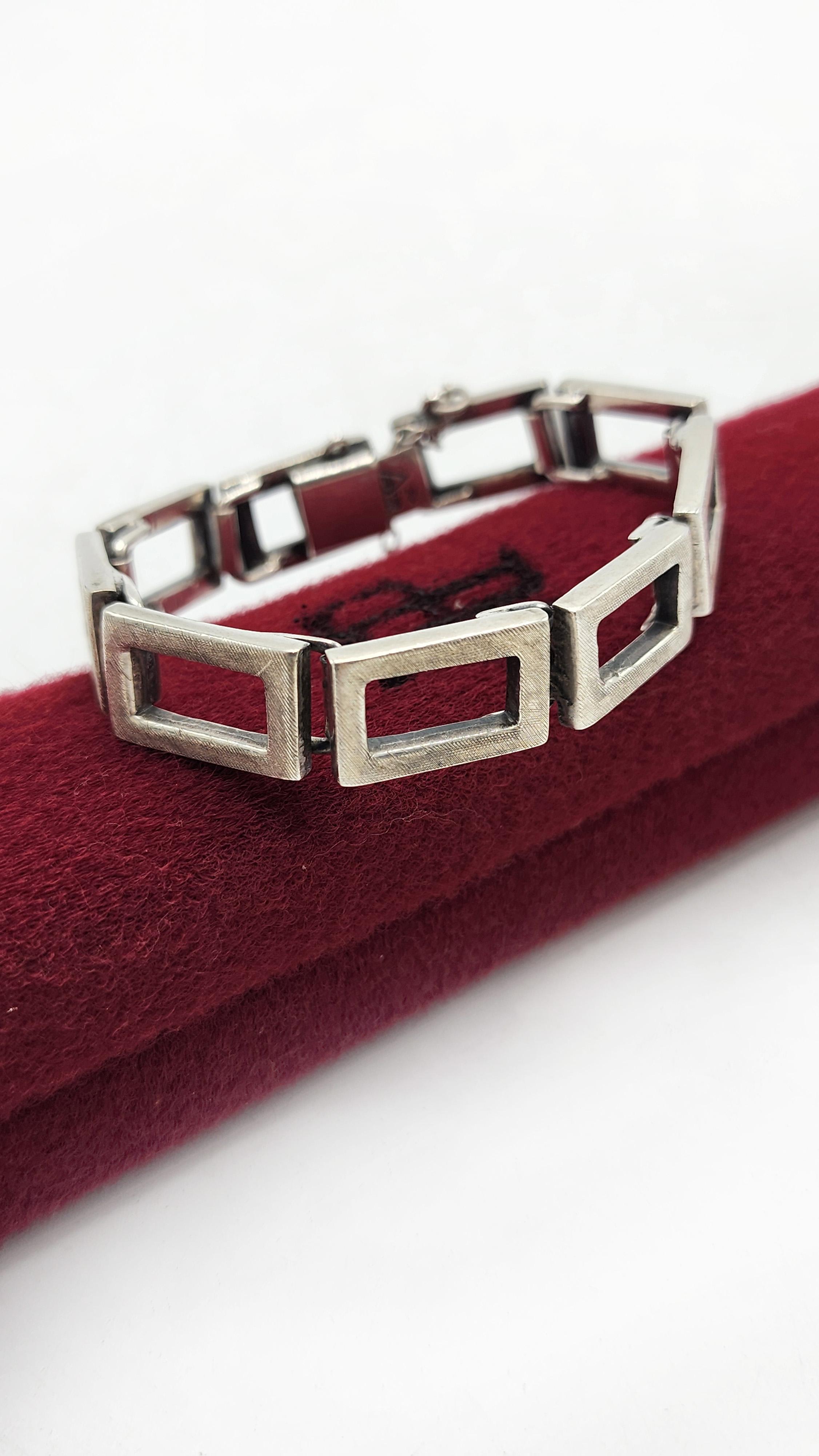 Fatto a mano 900 Bracciale in argento del designer Antonio Belgiorno in vendita