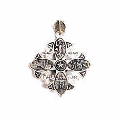 900 Silver Jerusalem Crusaders Cross Pendant