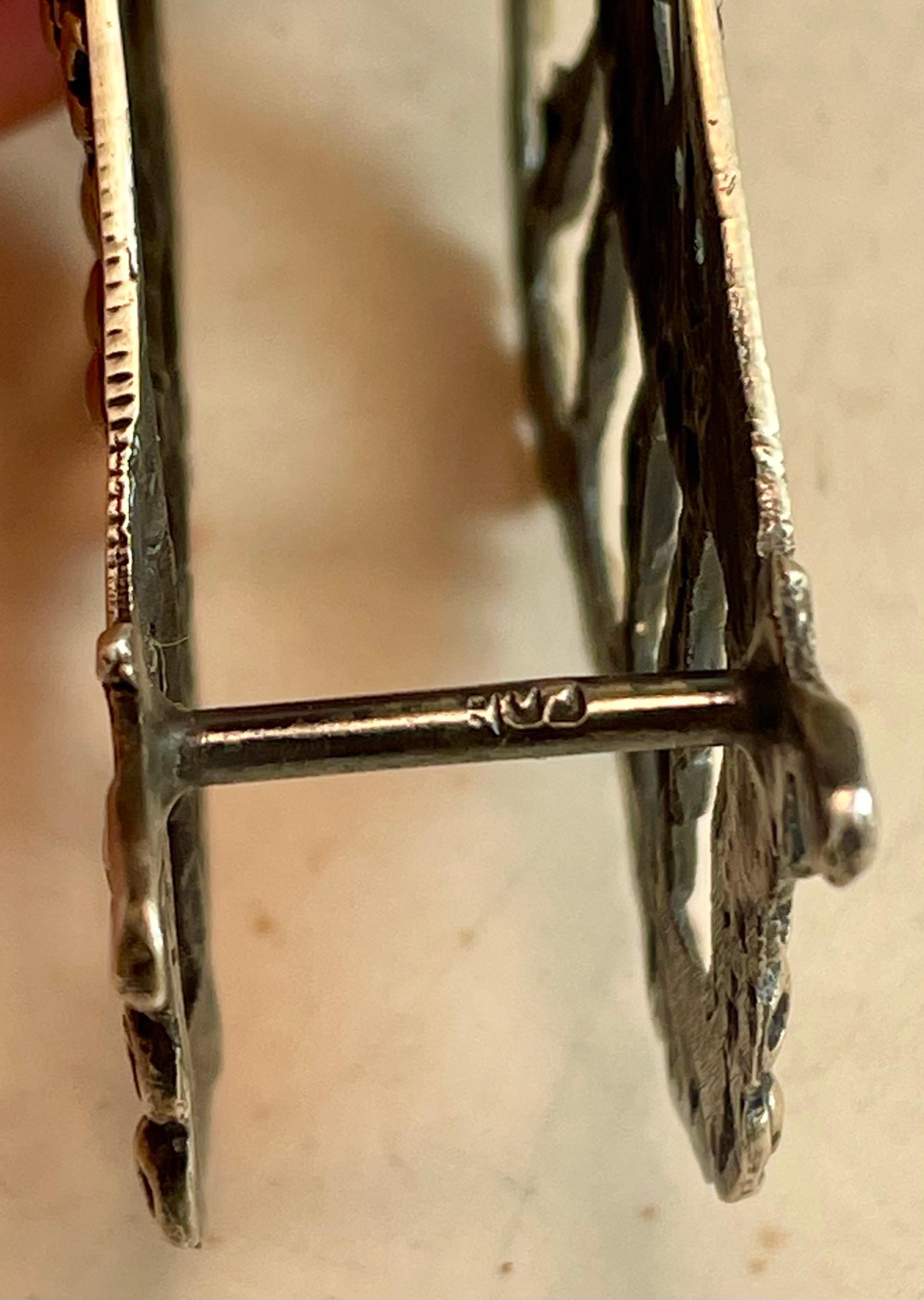 Portatarjetas de visita con decoración de rosas y hojas 900 Silver Petite siglo XX en venta