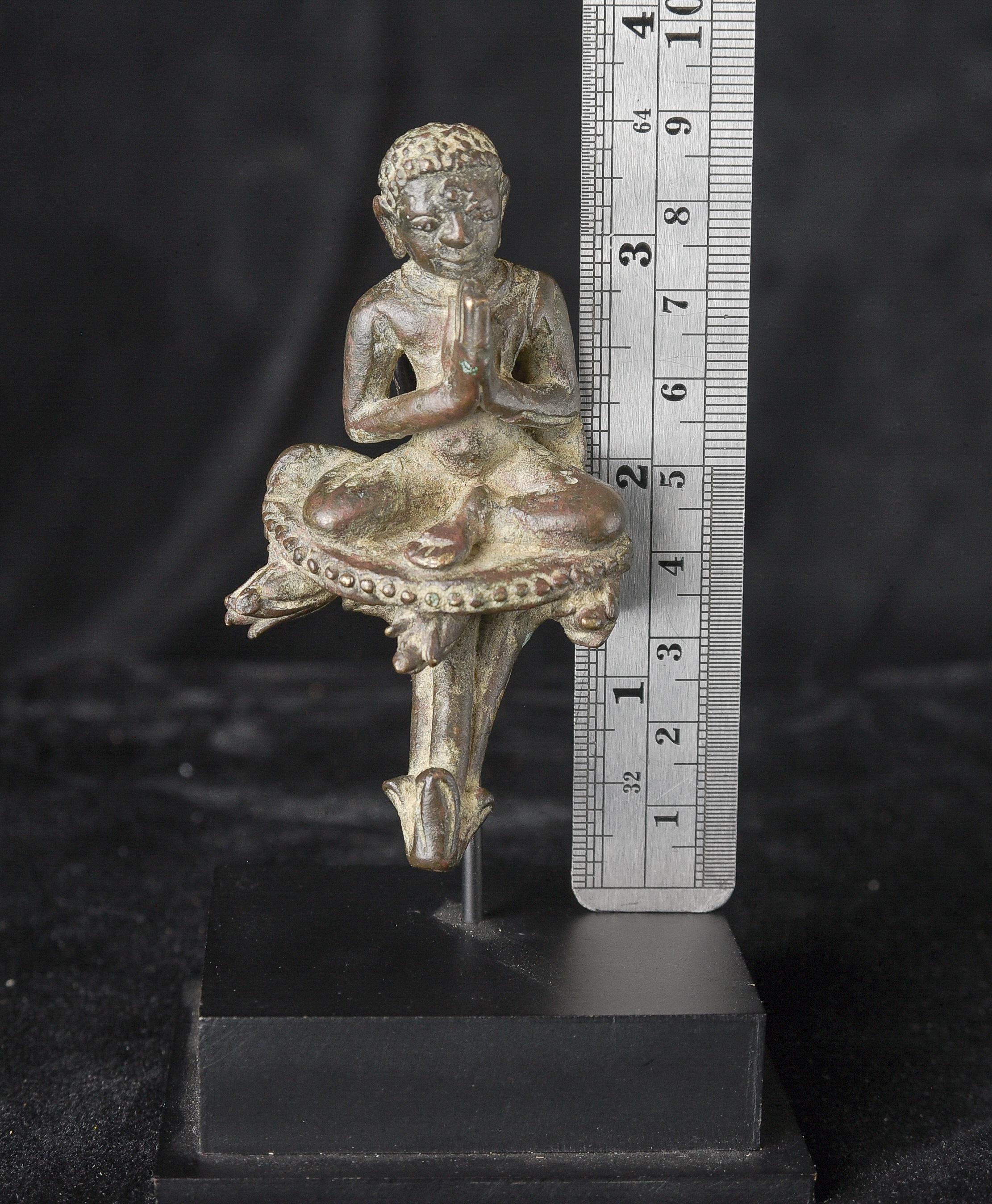 Moulage Moine birman de 900 ans en fonte massive, 10705 en vente