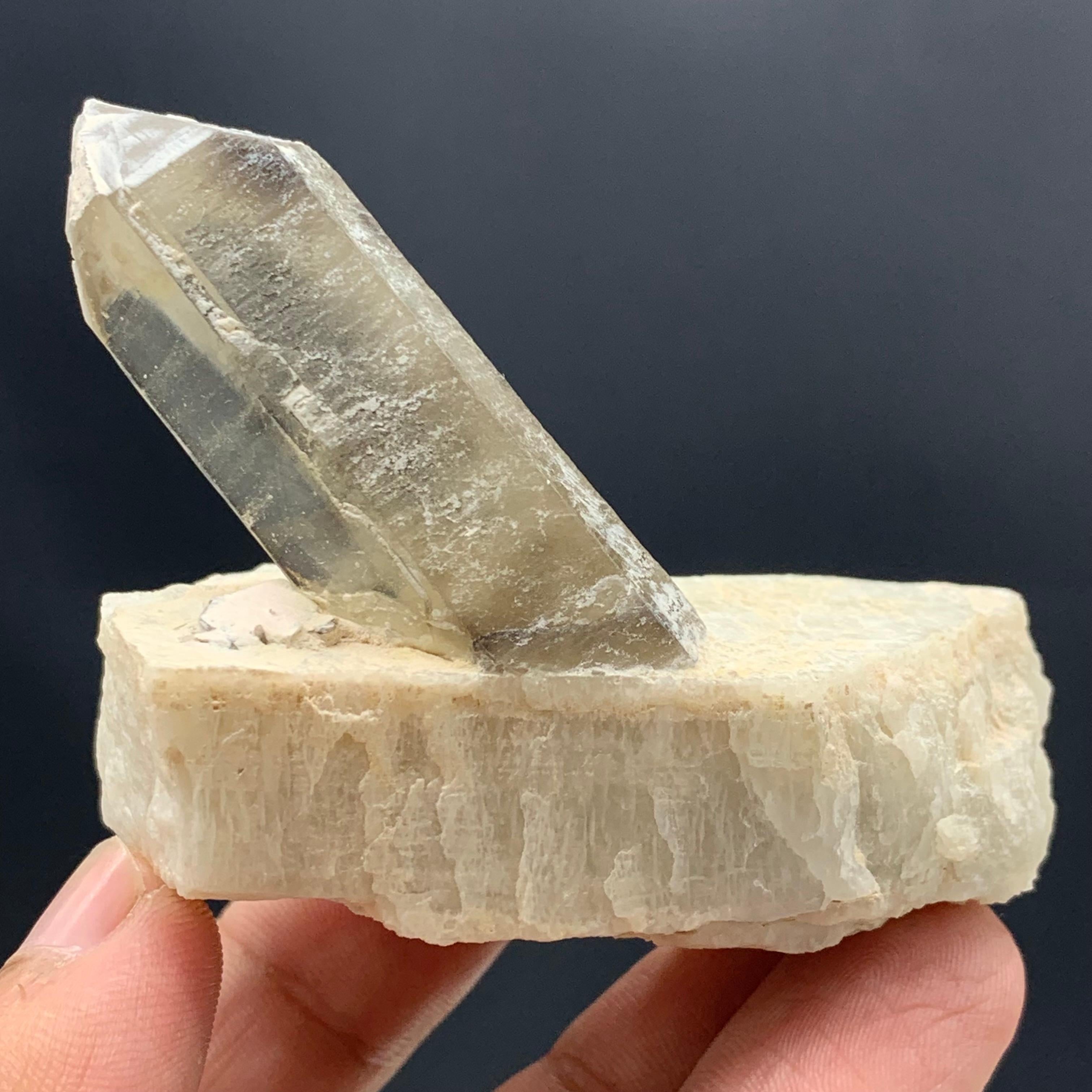 18th Century and Earlier 90.00 Gram Gorgeous Quartz Crystal Attached With Feldspar From Pakistan  For Sale