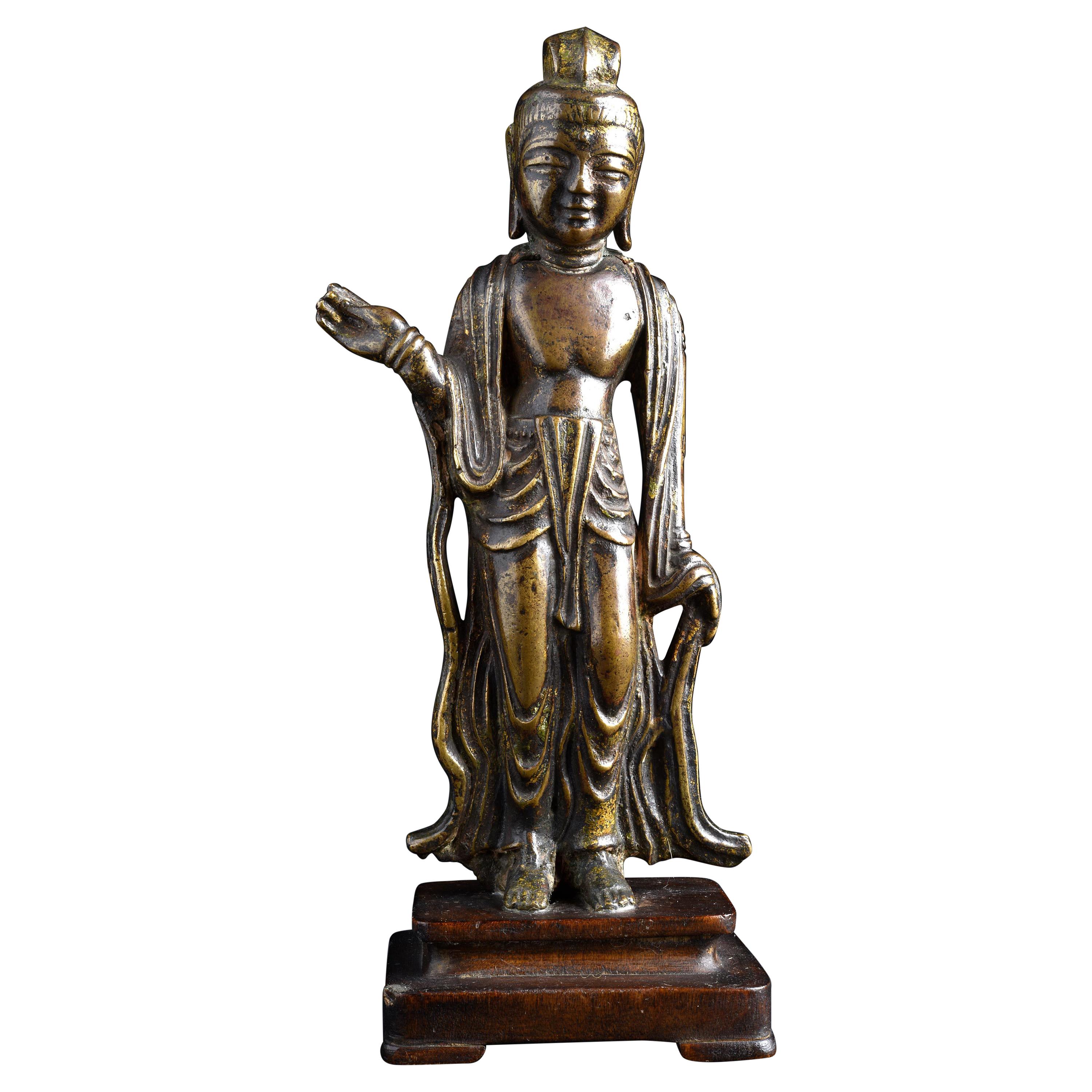 7/8thC Korean Bronze Bodhisattva - 9001 For Sale