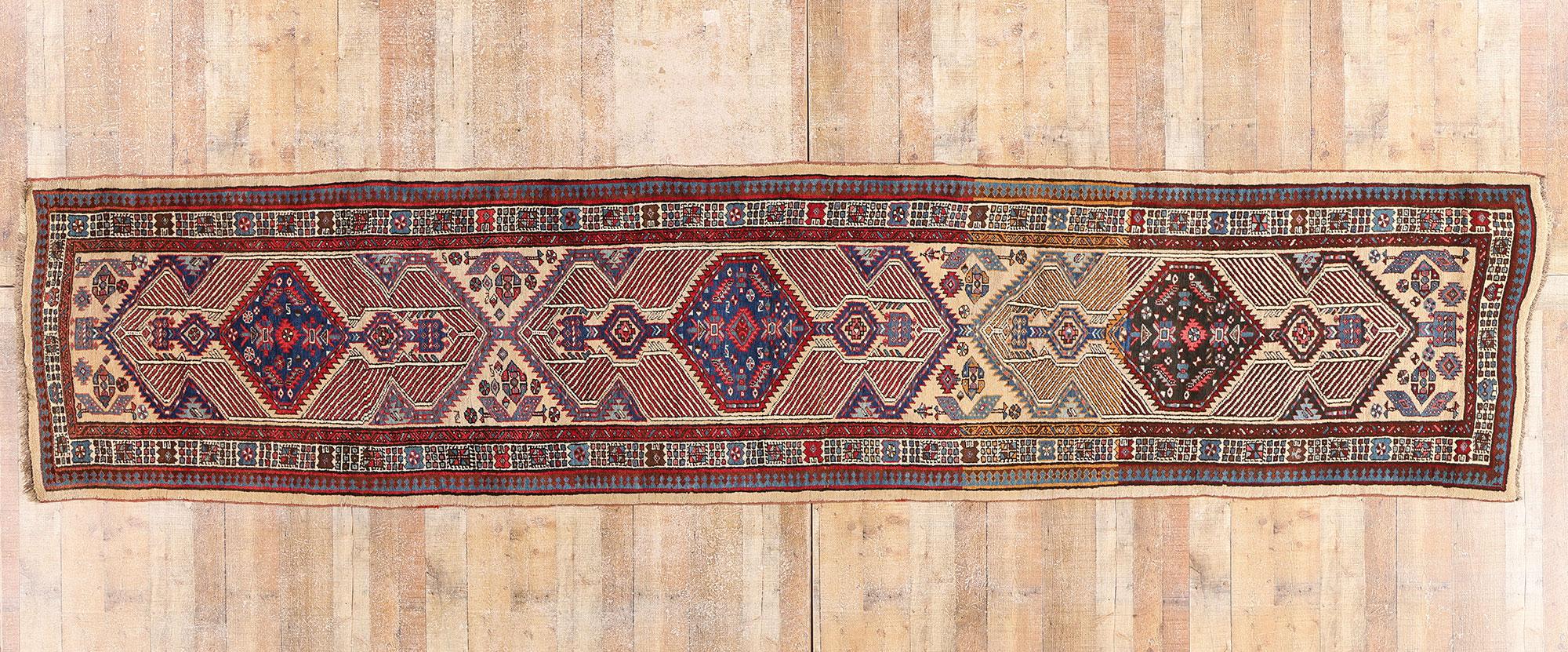 90035 Antique Persian Sarab Rug Runner, 03'04 x 14'09 For Sale 3