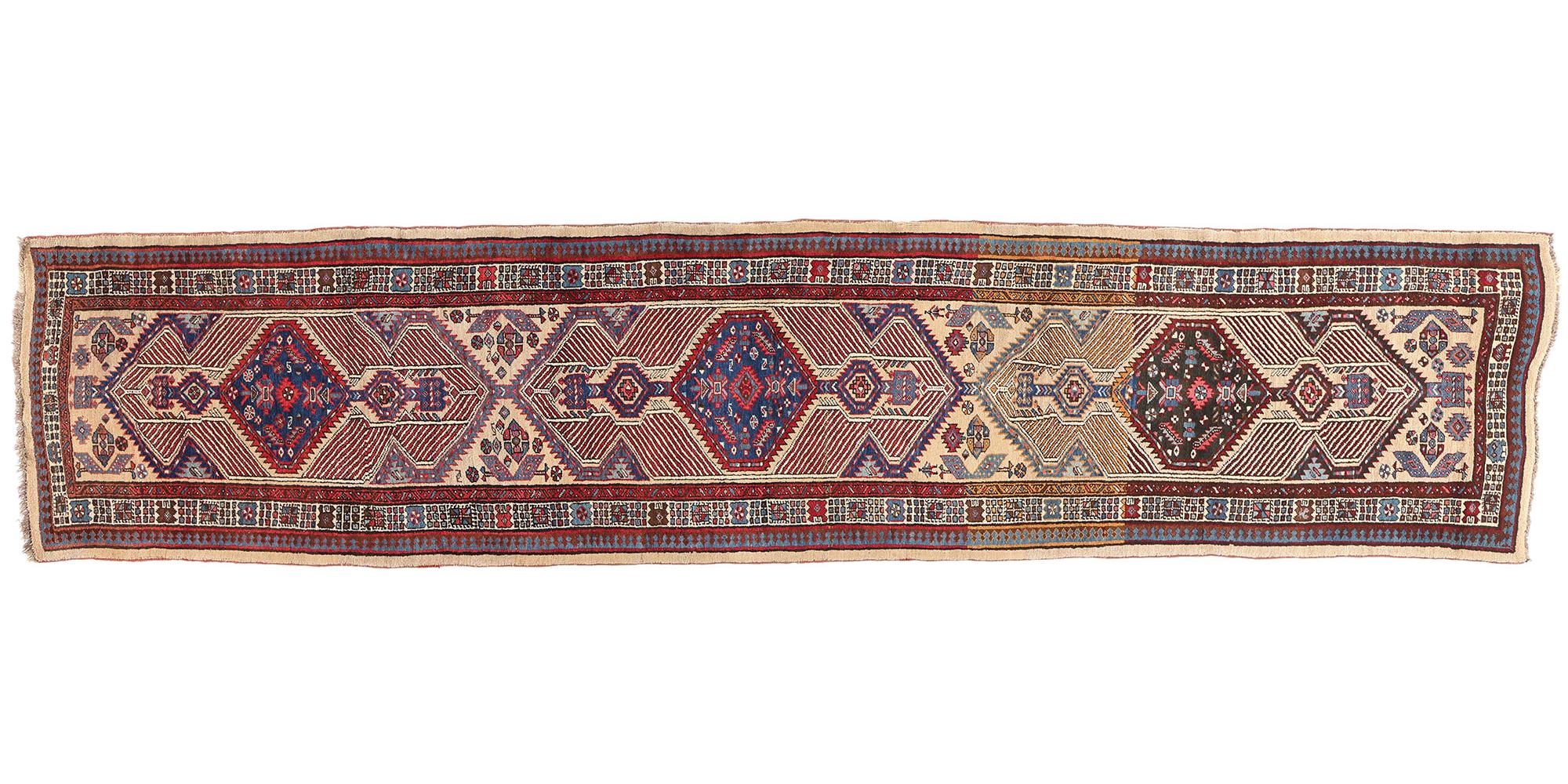 90035 Antique Persian Sarab Rug Runner, 03'04 x 14'09 For Sale 4