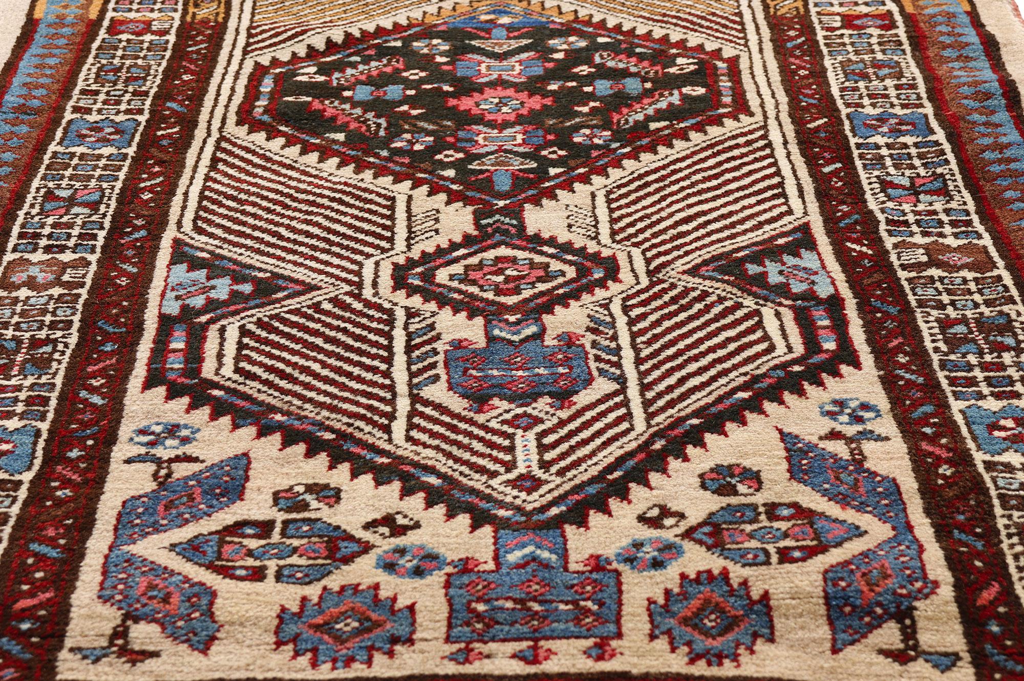 90035 Antique Persian Sarab Rug Runner, 03'04 x 14'09 In Good Condition For Sale In Dallas, TX