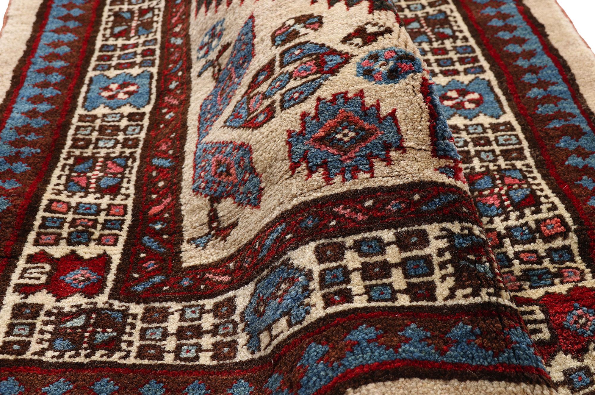 19th Century 90035 Antique Persian Sarab Rug Runner, 03'04 x 14'09 For Sale