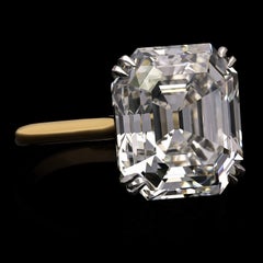 9.01 Carat Asscher Statement Brilliant White  Radiant Elegance Diamond ring